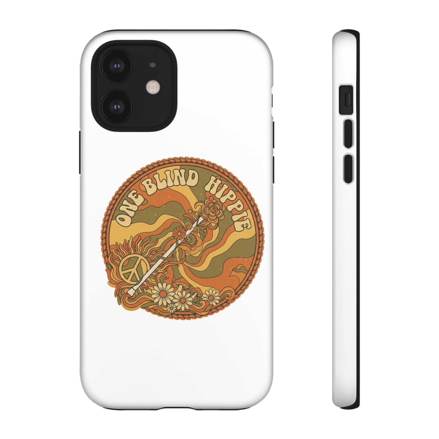 'One Blind Hippie' Retro Peace Phone Case