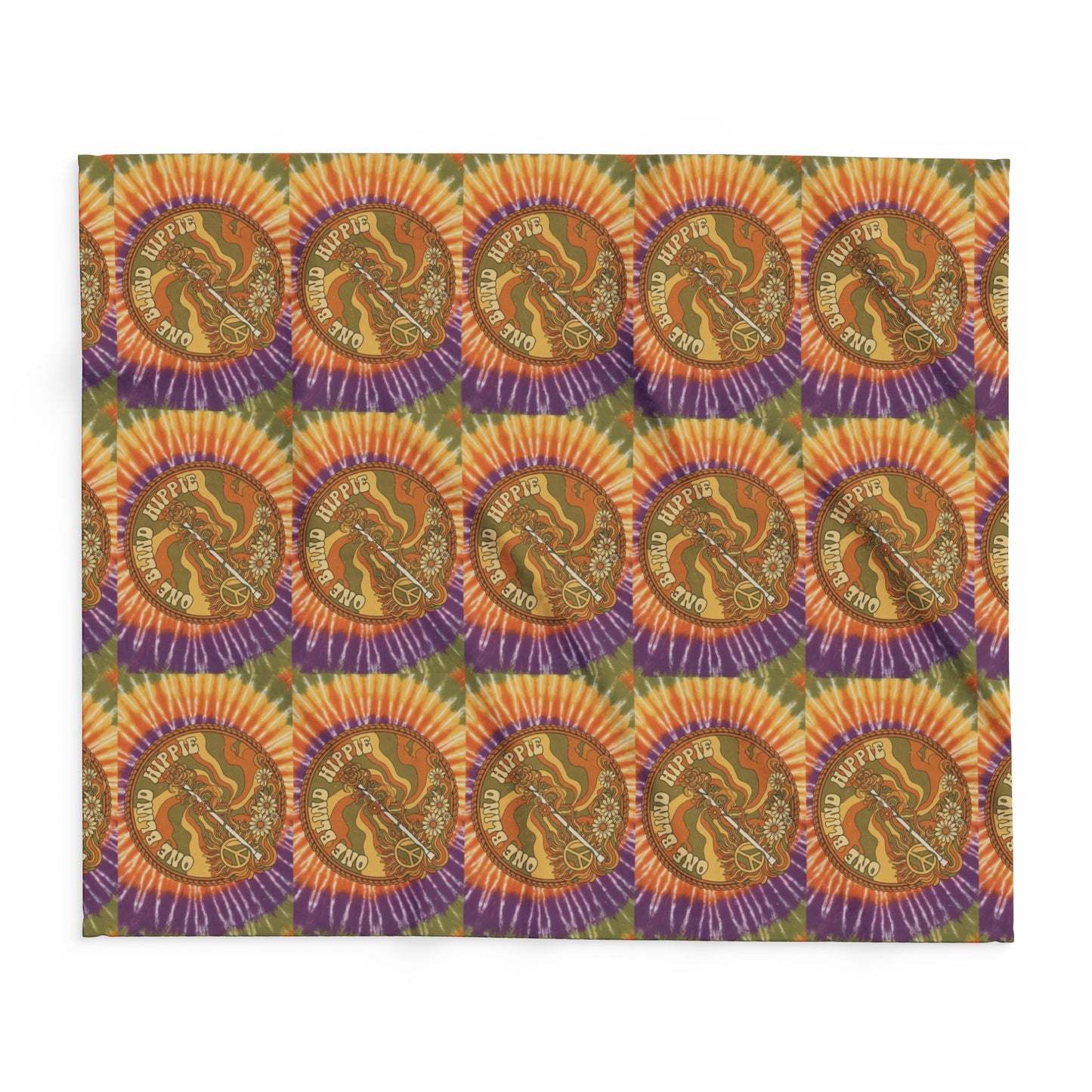A Arctic Fleece Blanket — Retro Sunburst Moose Pattern Cozy Throw