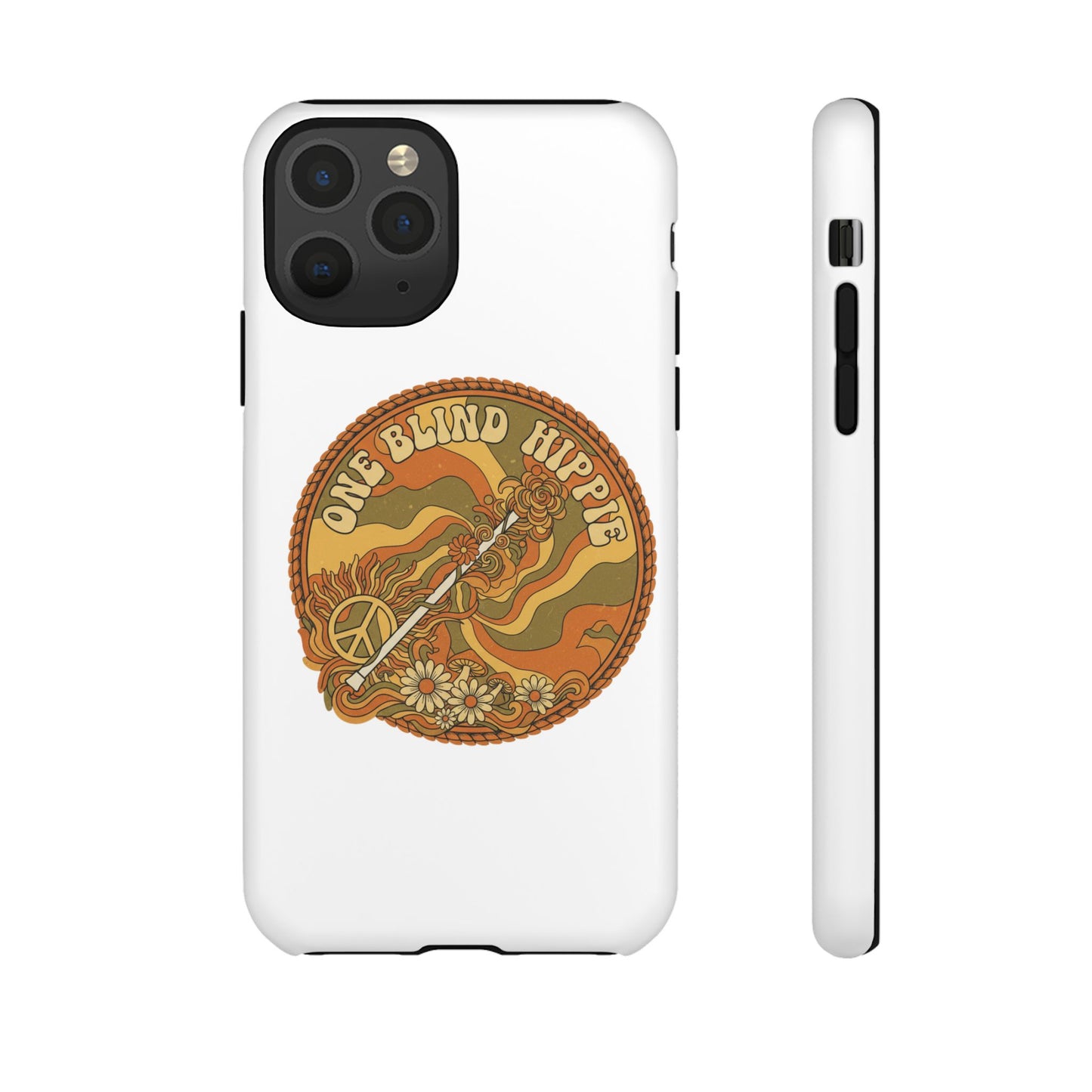 'One Blind Hippie' Retro Peace Phone Case