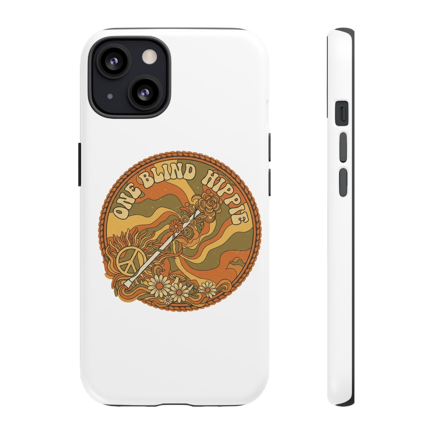'One Blind Hippie' Retro Peace Phone Case