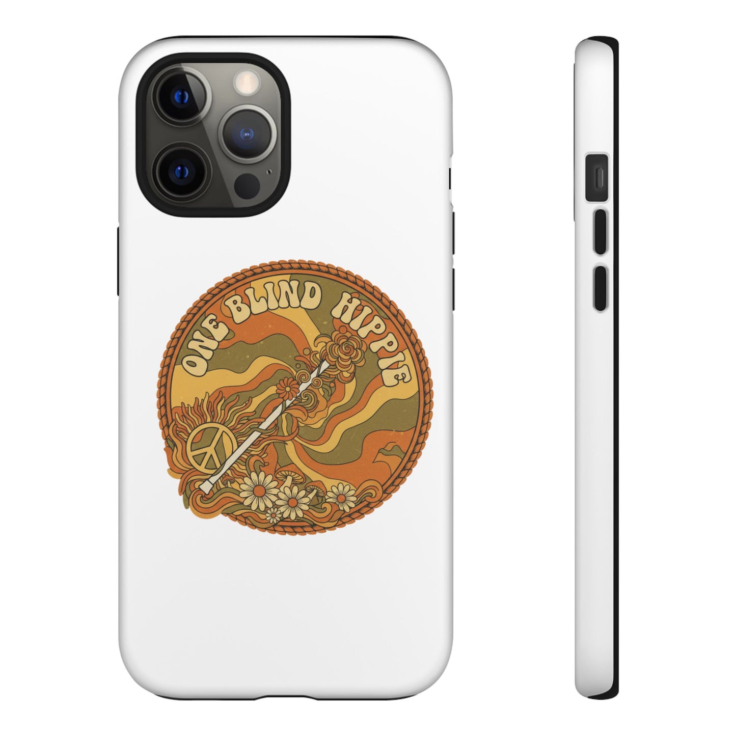 'One Blind Hippie' Retro Peace Phone Case