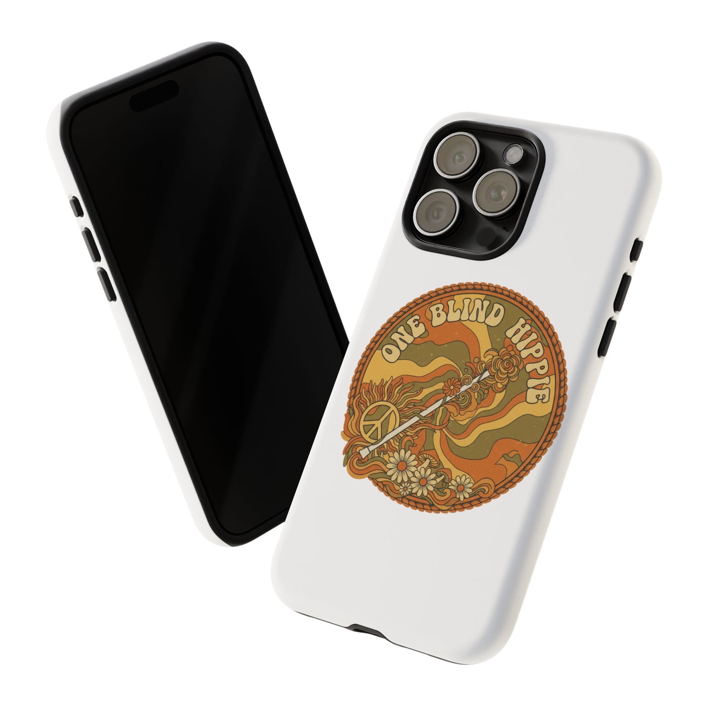 'One Blind Hippie' Retro Peace Phone Case