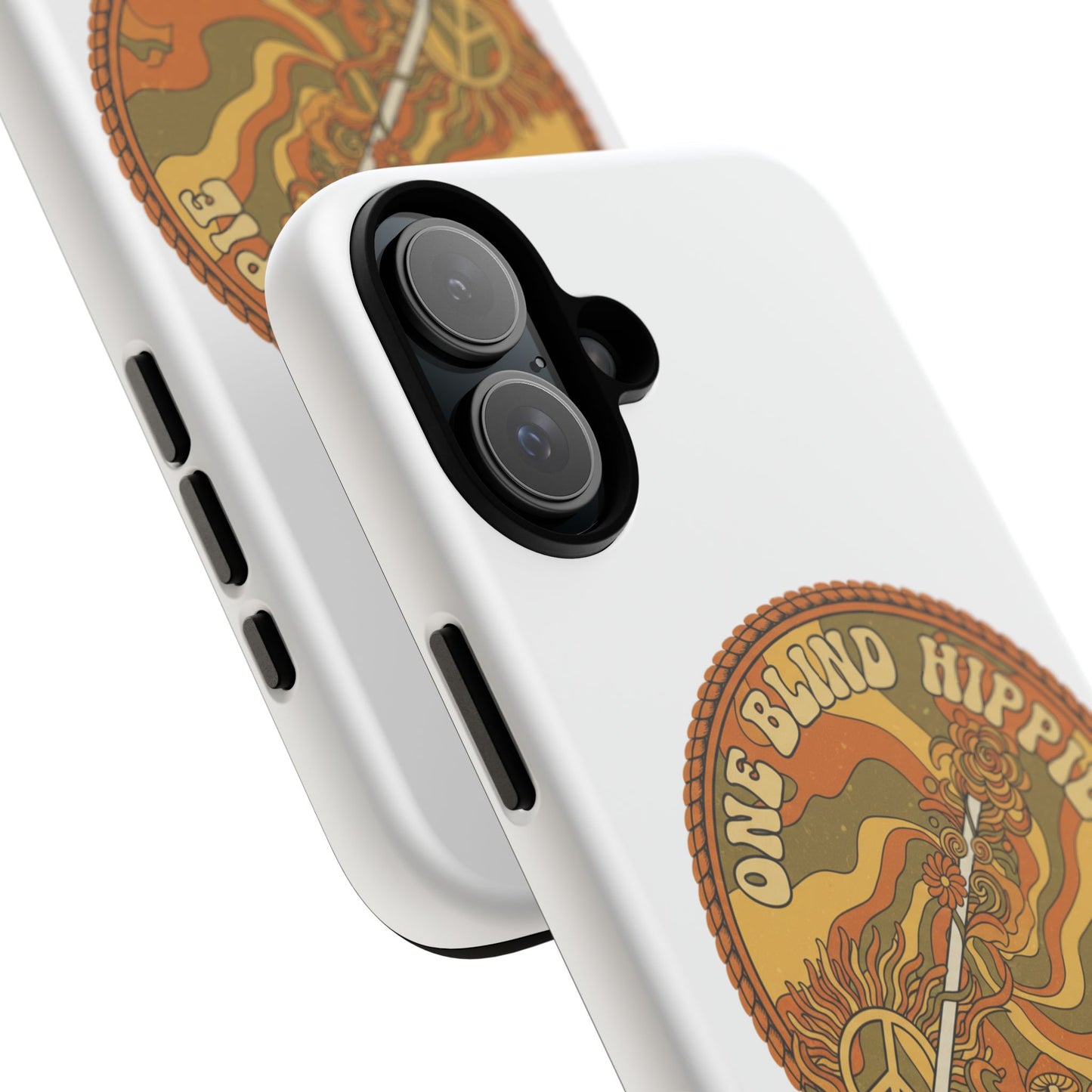 'One Blind Hippie' Retro Peace Phone Case