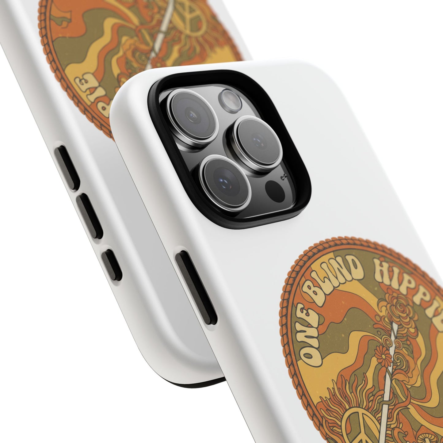 'One Blind Hippie' Retro Peace Phone Case