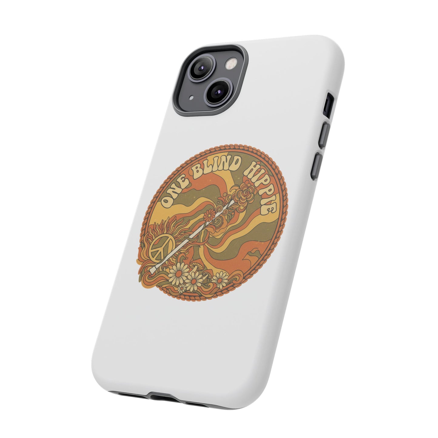 'One Blind Hippie' Retro Peace Phone Case