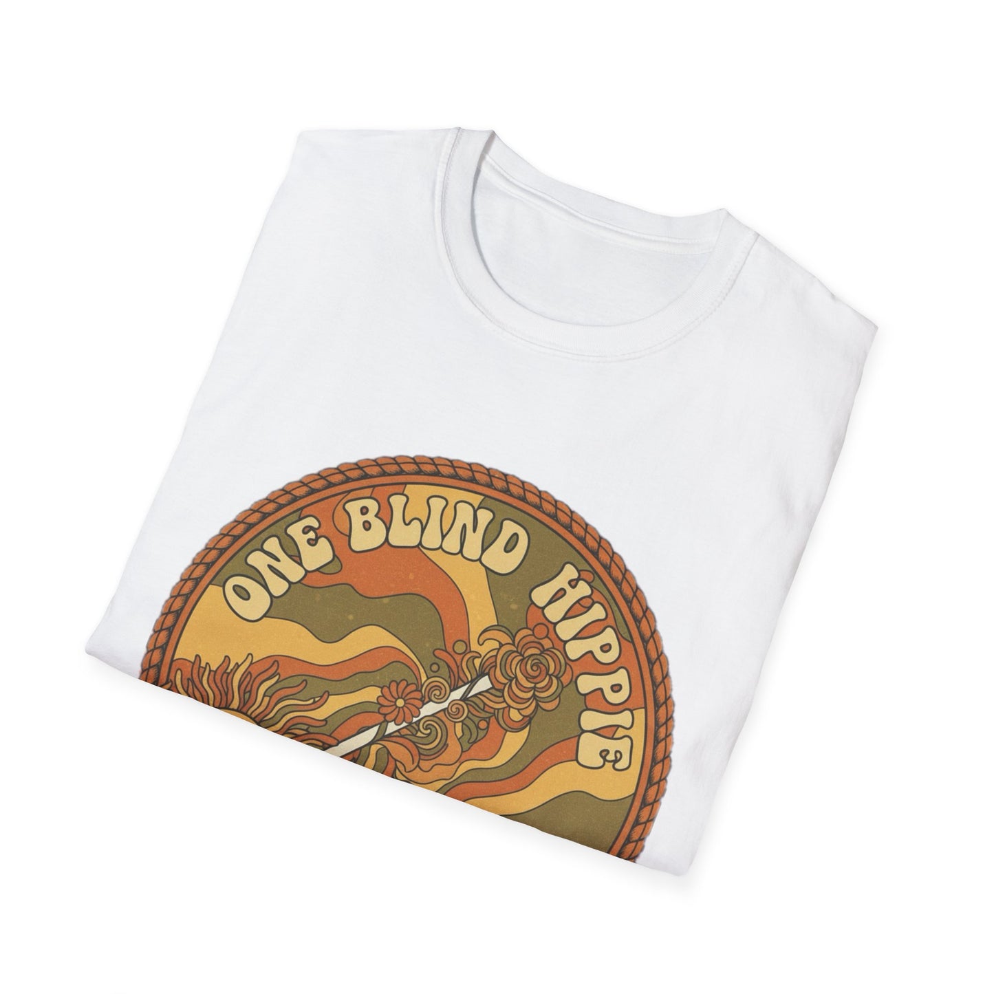 One blind Hippie T-Shirt — Retro Tie-Dye Music Graphic Tee