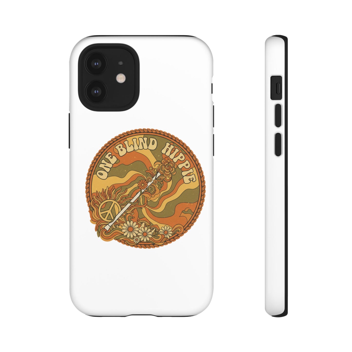 'One Blind Hippie' Retro Peace Phone Case