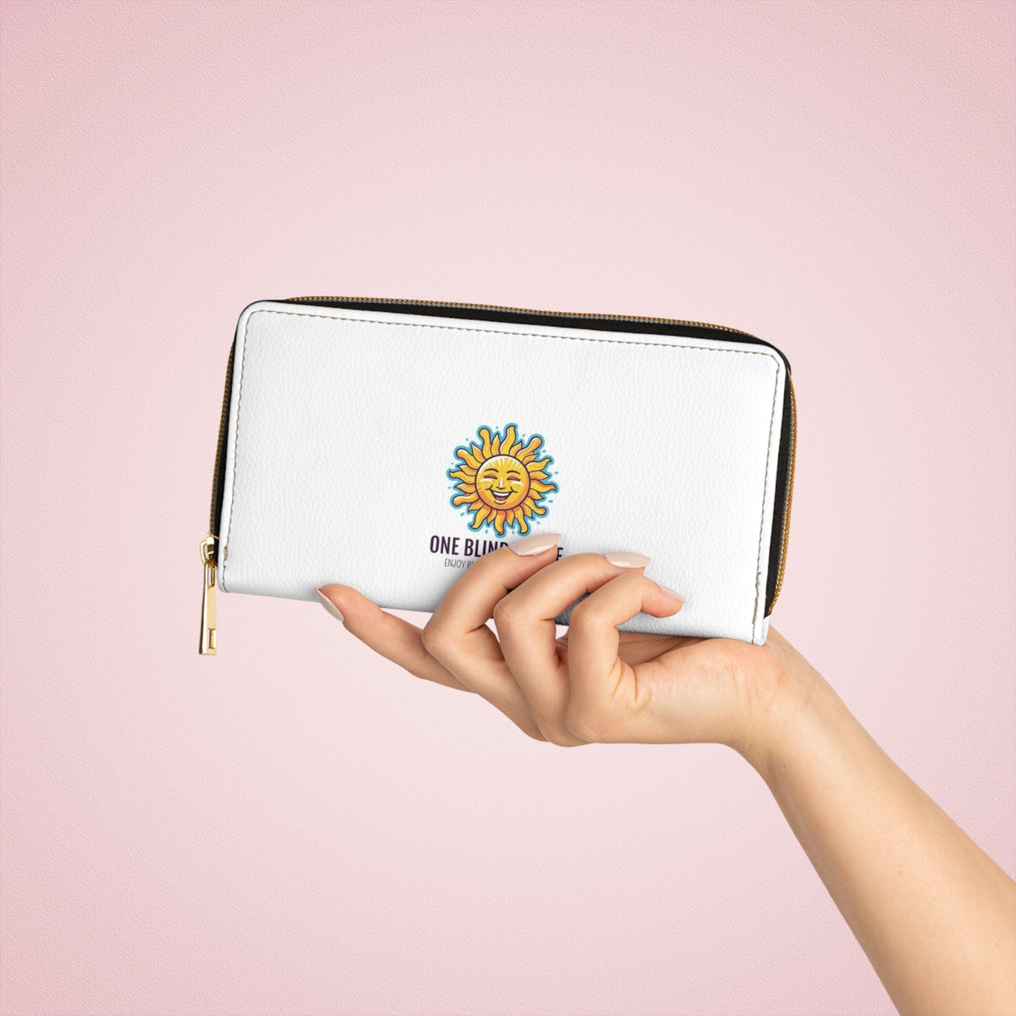Sunshine Zipper Wallet, Boho Chic Wallet, Unique Gifts, Travel Organizer, Modern Accessory, Birthday Present, Everyday Use