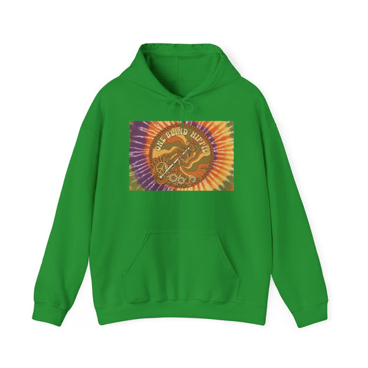A Positive Vibes Hoodie — "One Blind Hippie" Graphic