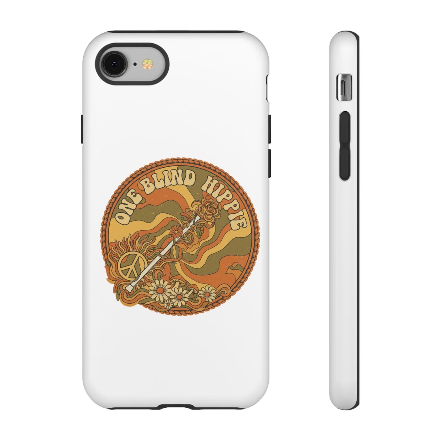 'One Blind Hippie' Retro Peace Phone Case