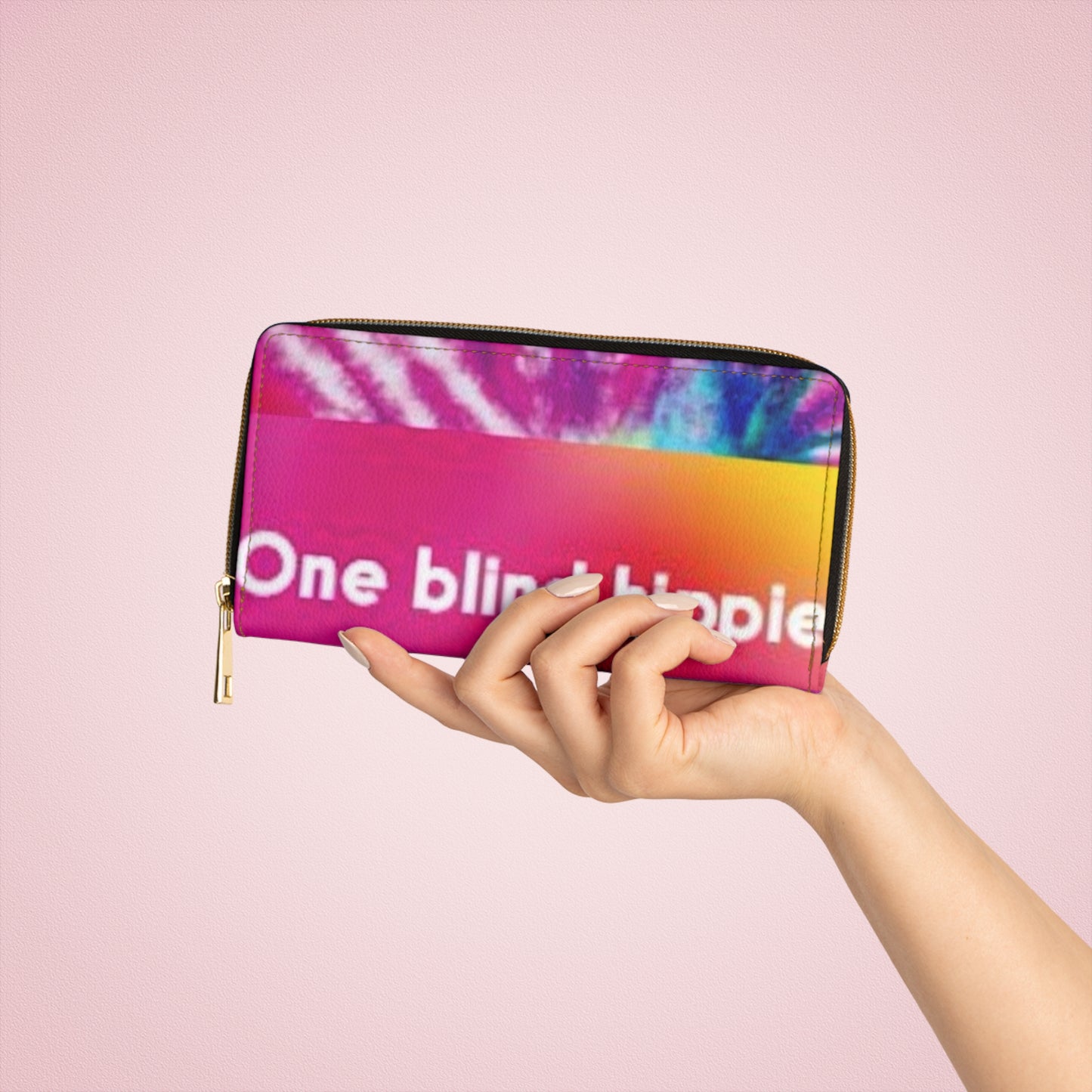 Zipper Wallet - Blind Hippie Pink Tie-Dye