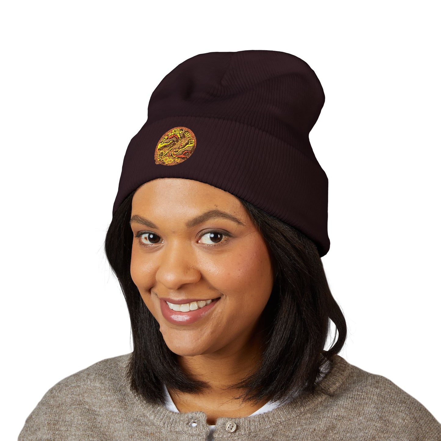 One Blind Hippie Embroidered Beanie