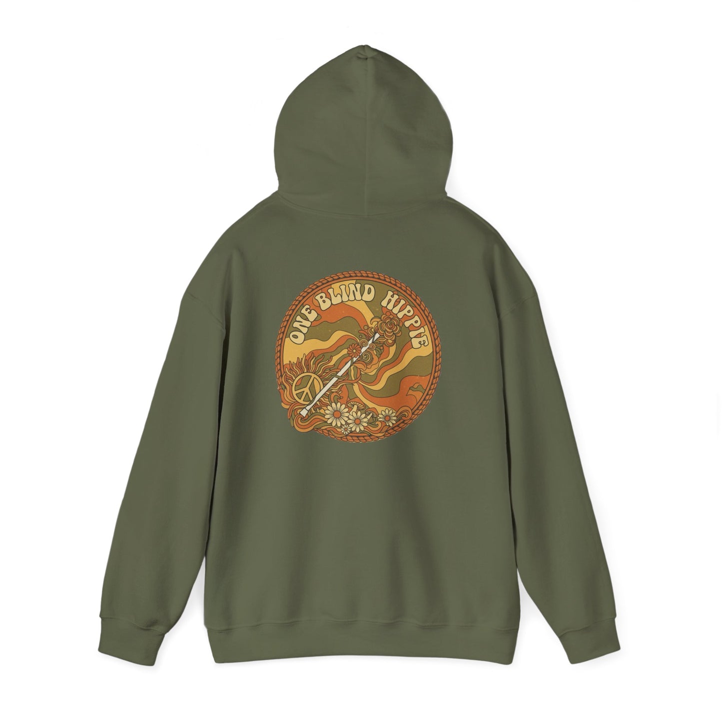A happy Hippie  Hoodie – Retro ‘Live Good Vibes’ Pullover