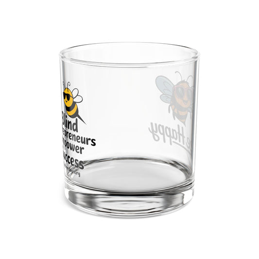 Empowering Rocks Glass, Cheers to Entrepreneurs - Unique Gift, Barware, Motivational Quote, Home Decor, Bee-Themed Drinkware
