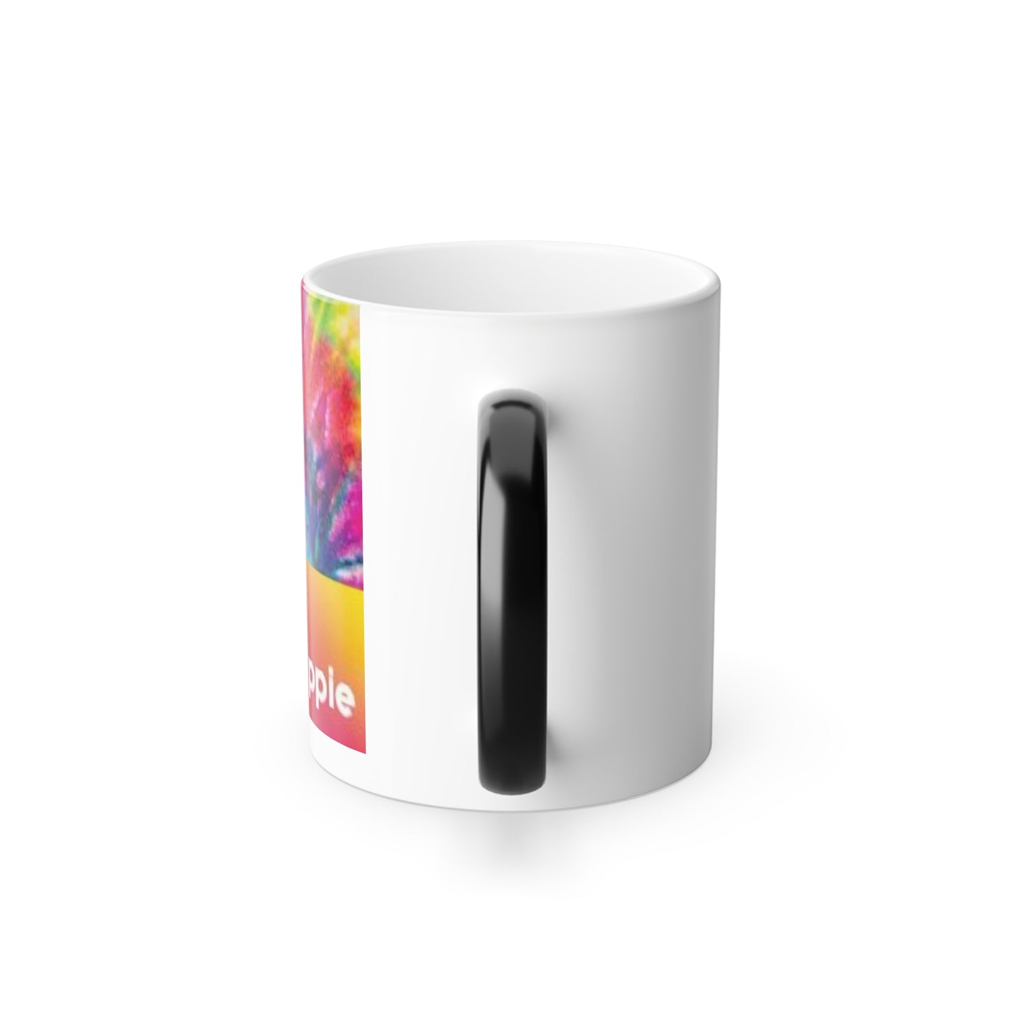 1 Color Morphing Mug - One Blind Hippie, Color Changing Coffee Cup, Fun Gift for Hippies, Unique Tea Mug, Tie-Dye Vibe