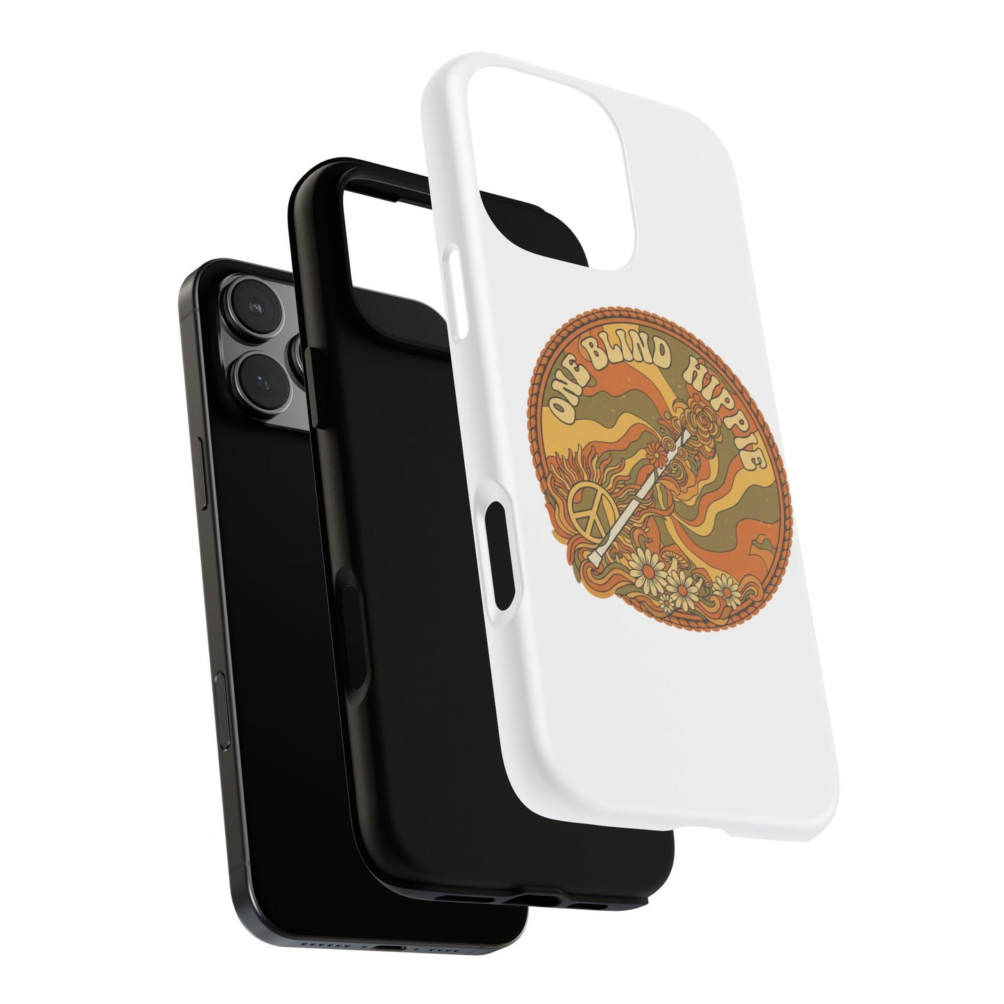 'One Blind Hippie' Retro Peace Phone Case