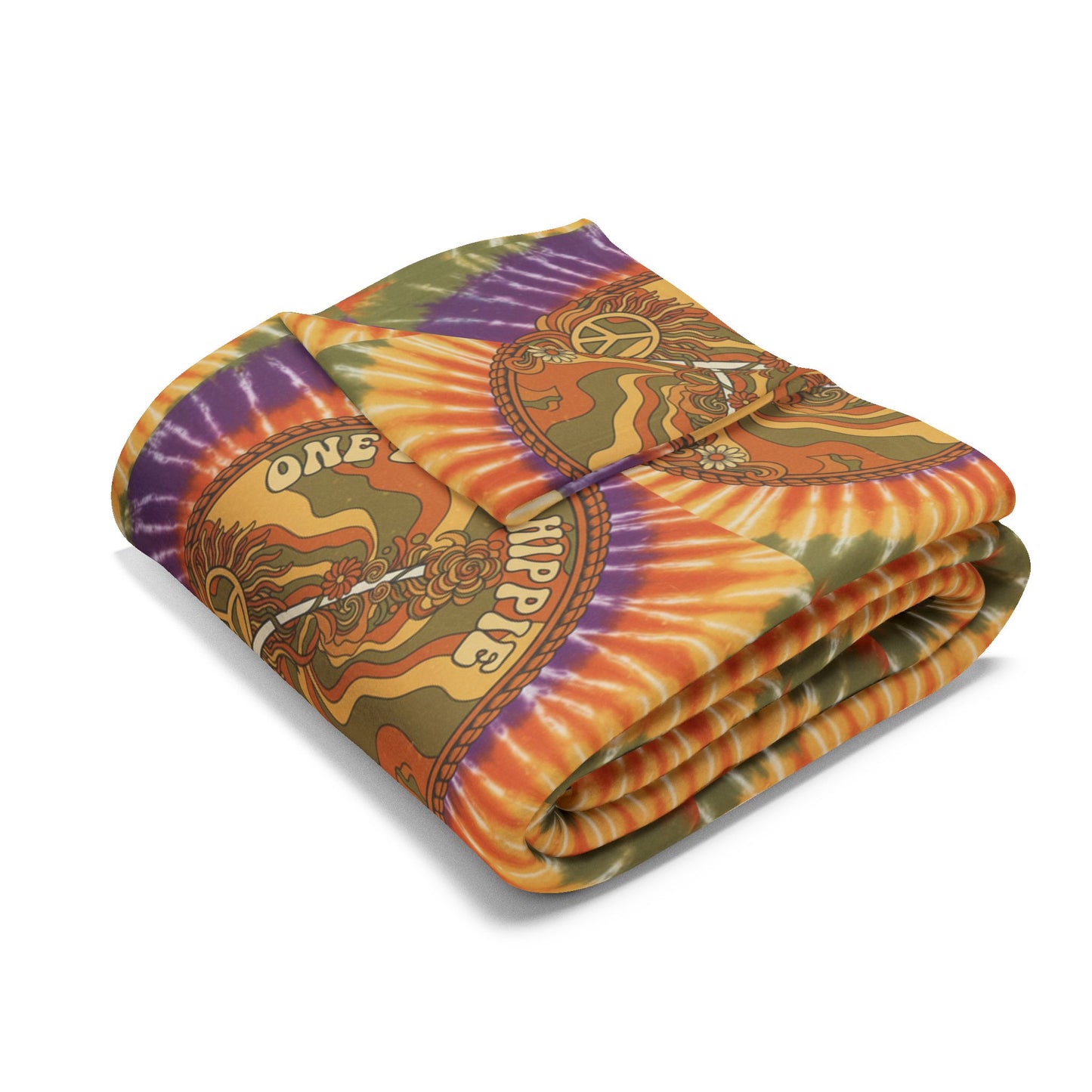 A Arctic Fleece Blanket — Retro Sunburst Moose Pattern Cozy Throw