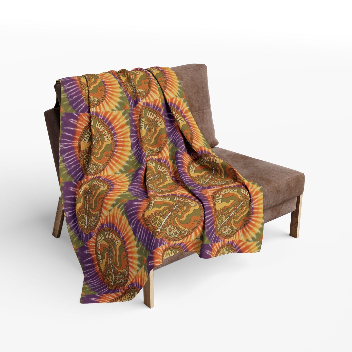 A Arctic Fleece Blanket — Retro Sunburst Moose Pattern Cozy Throw