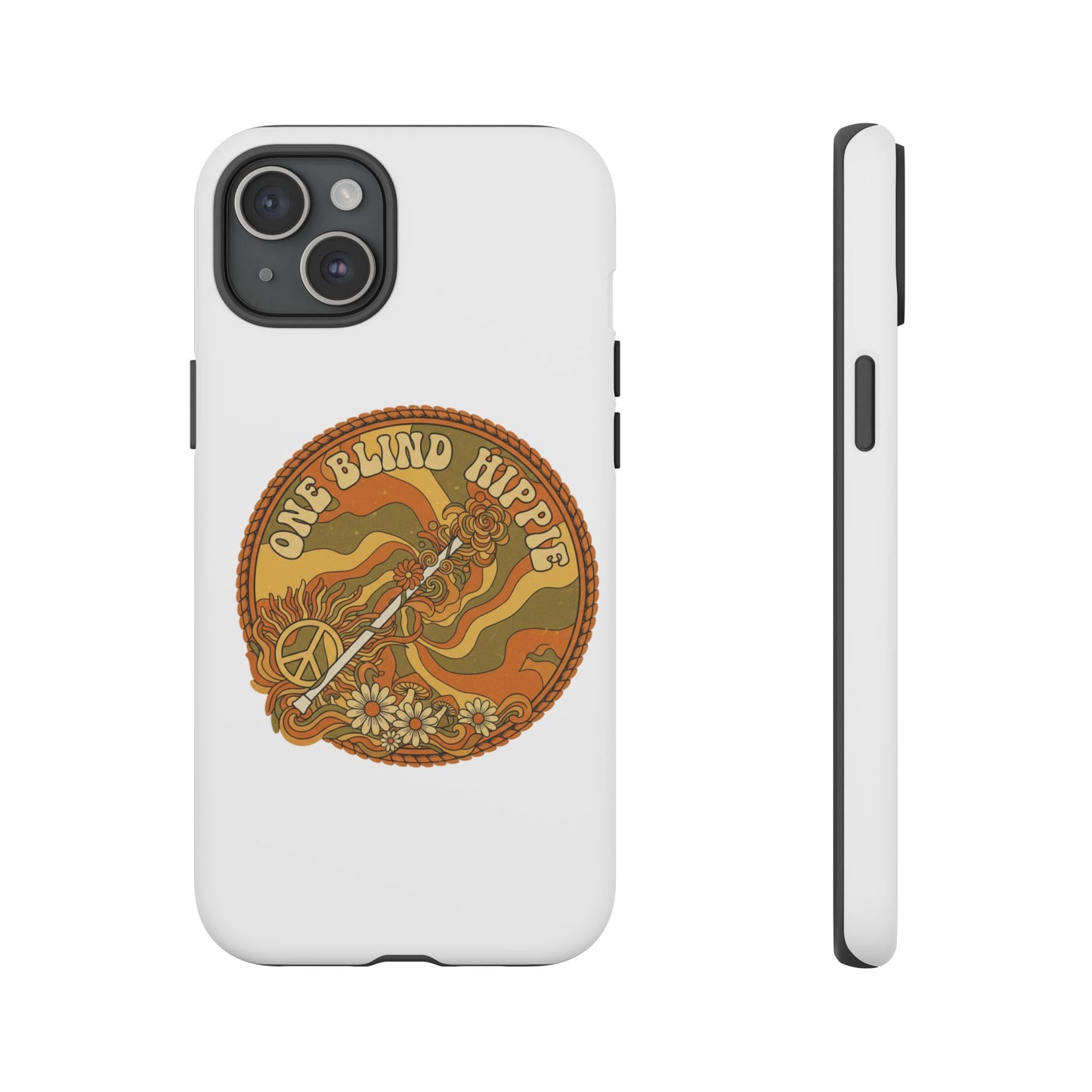 'One Blind Hippie' Retro Peace Phone Case