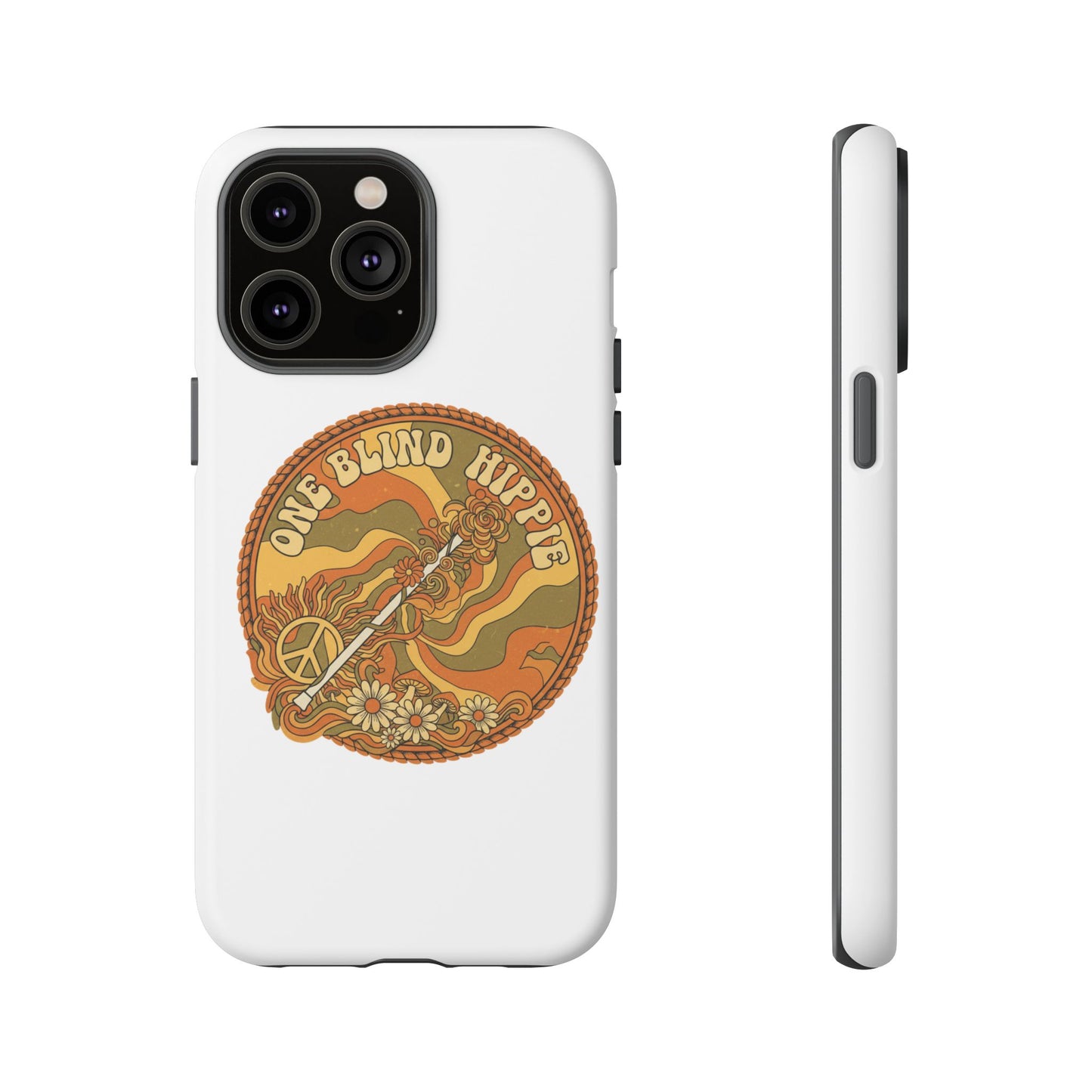 'One Blind Hippie' Retro Peace Phone Case