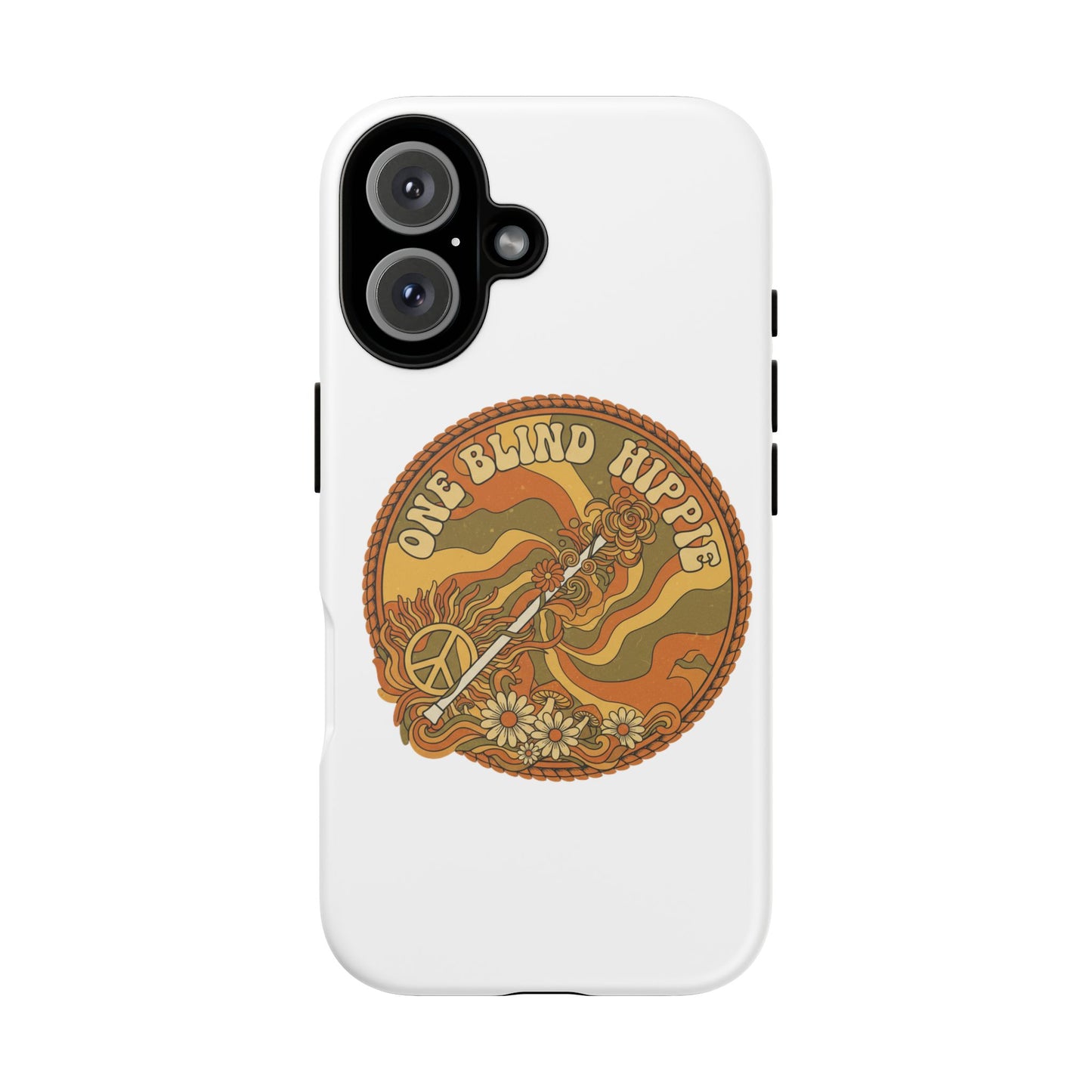 'One Blind Hippie' Retro Peace Phone Case