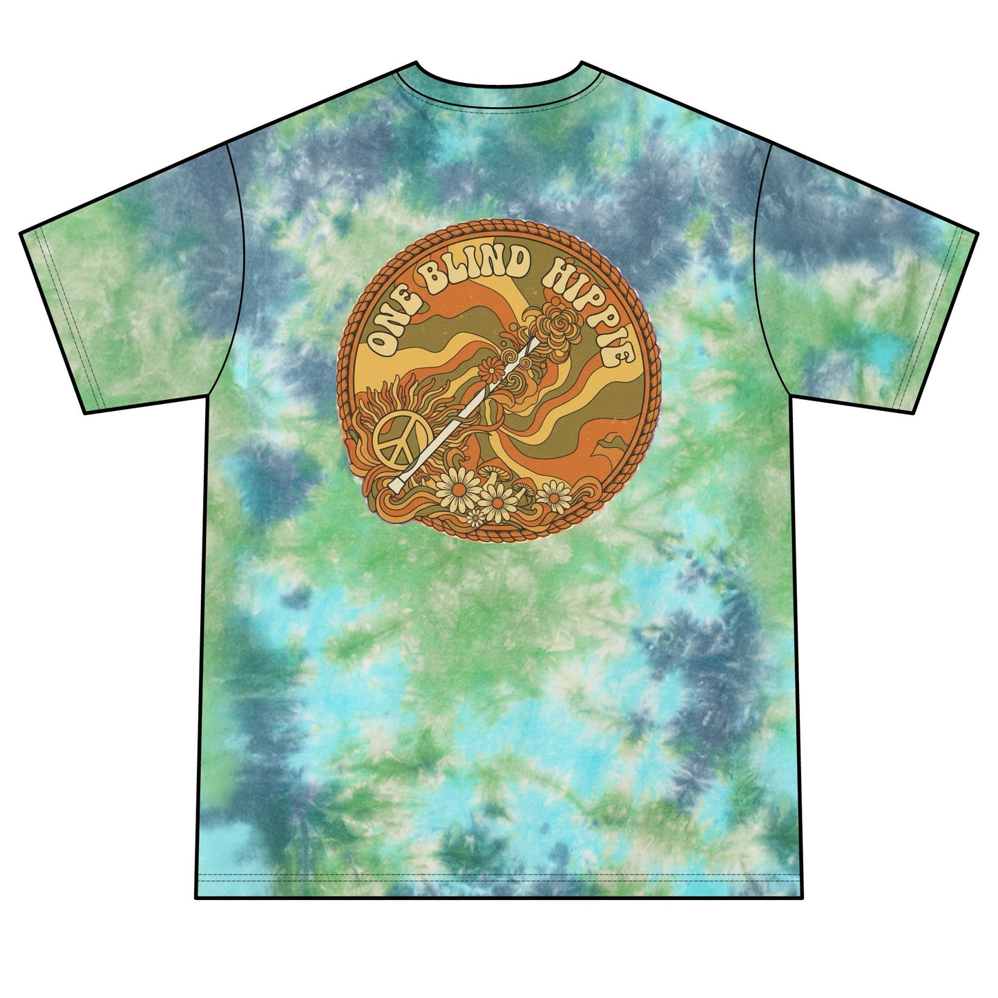 Tie-Dye Tee — "Choose Joy" Sun & Crystal Graphic