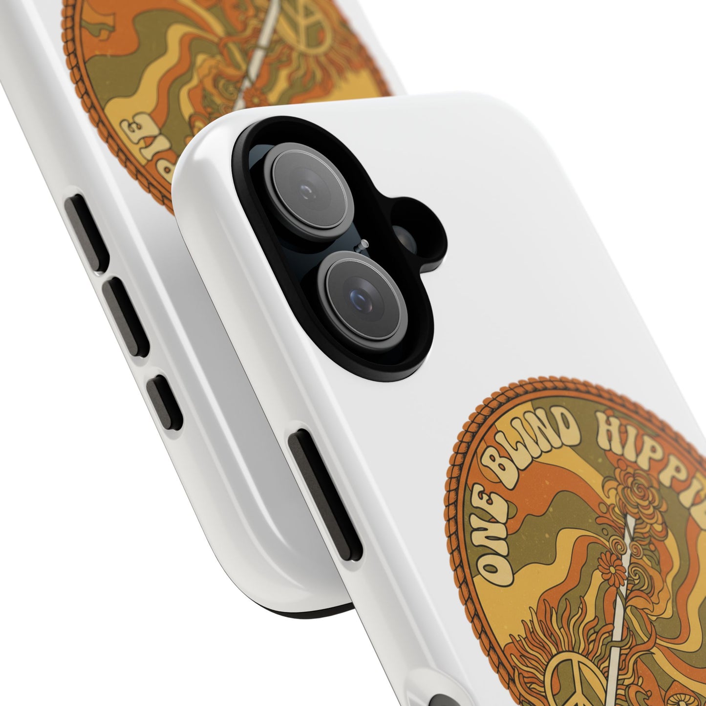 'One Blind Hippie' Retro Peace Phone Case