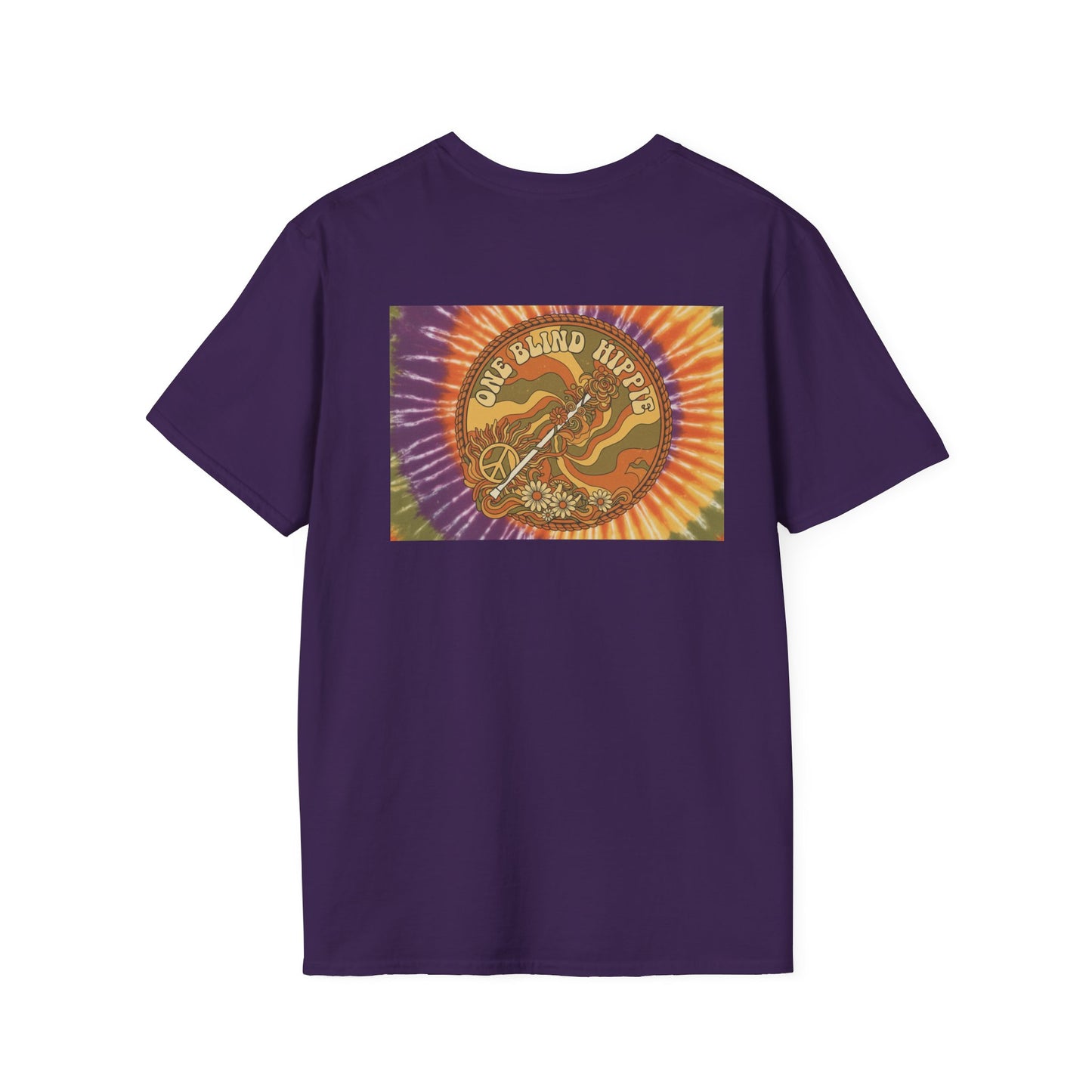 One blind Hippie T-Shirt — Retro Tie-Dye Music Graphic Tee