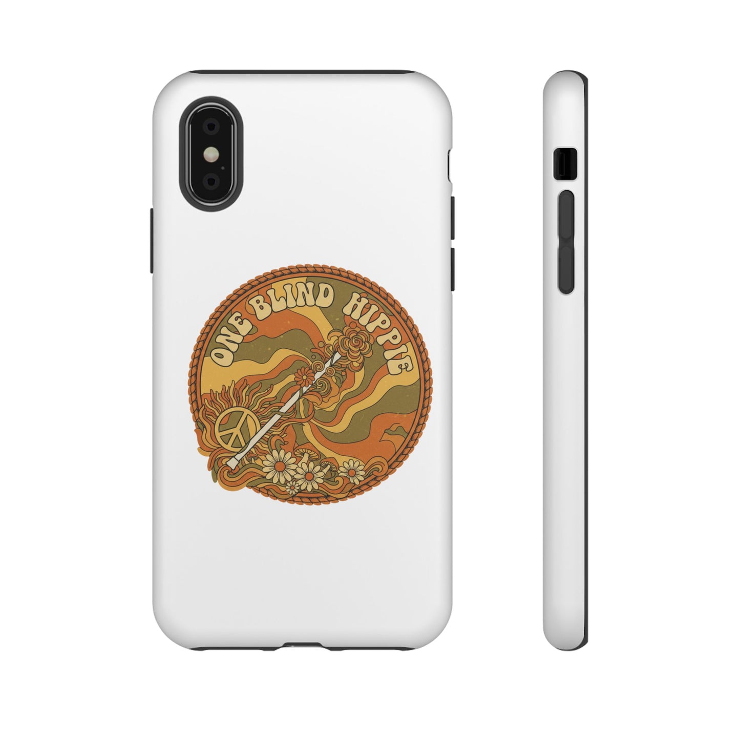 'One Blind Hippie' Retro Peace Phone Case