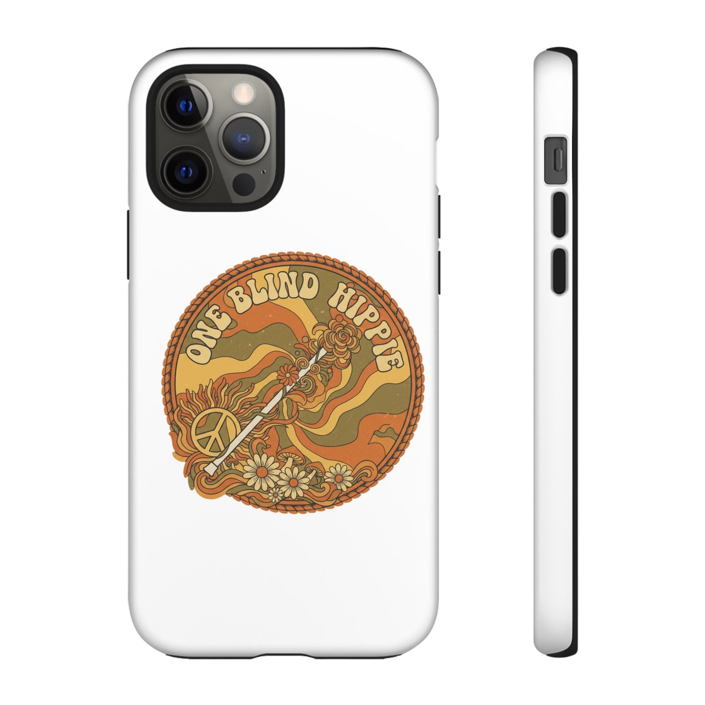 'One Blind Hippie' Retro Peace Phone Case