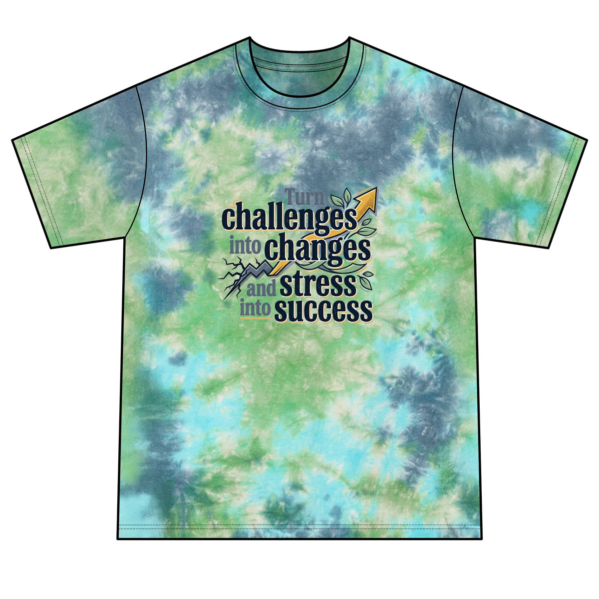 Tie-Dye Tee — "Choose Joy" Sun & Crystal Graphic