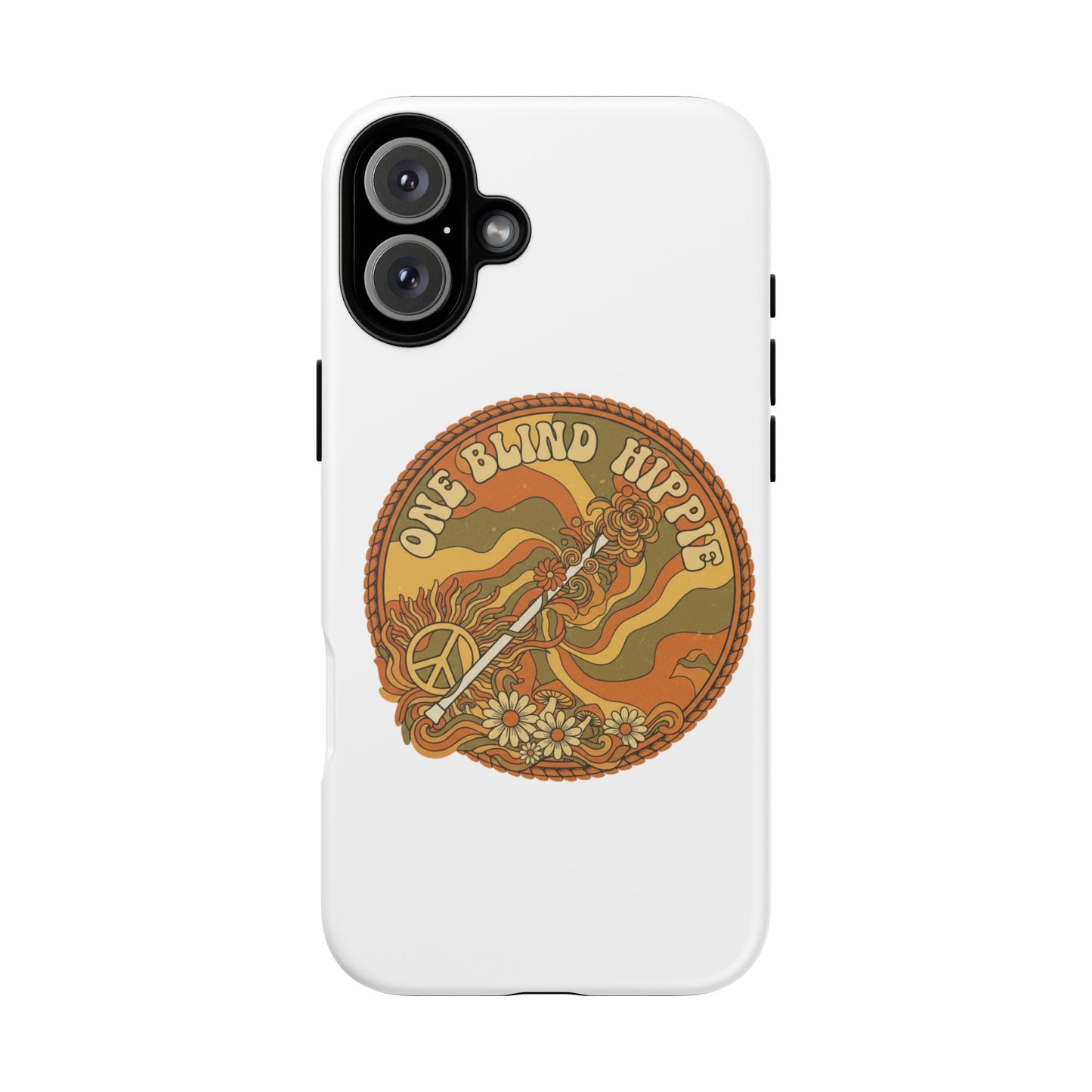 'One Blind Hippie' Retro Peace Phone Case
