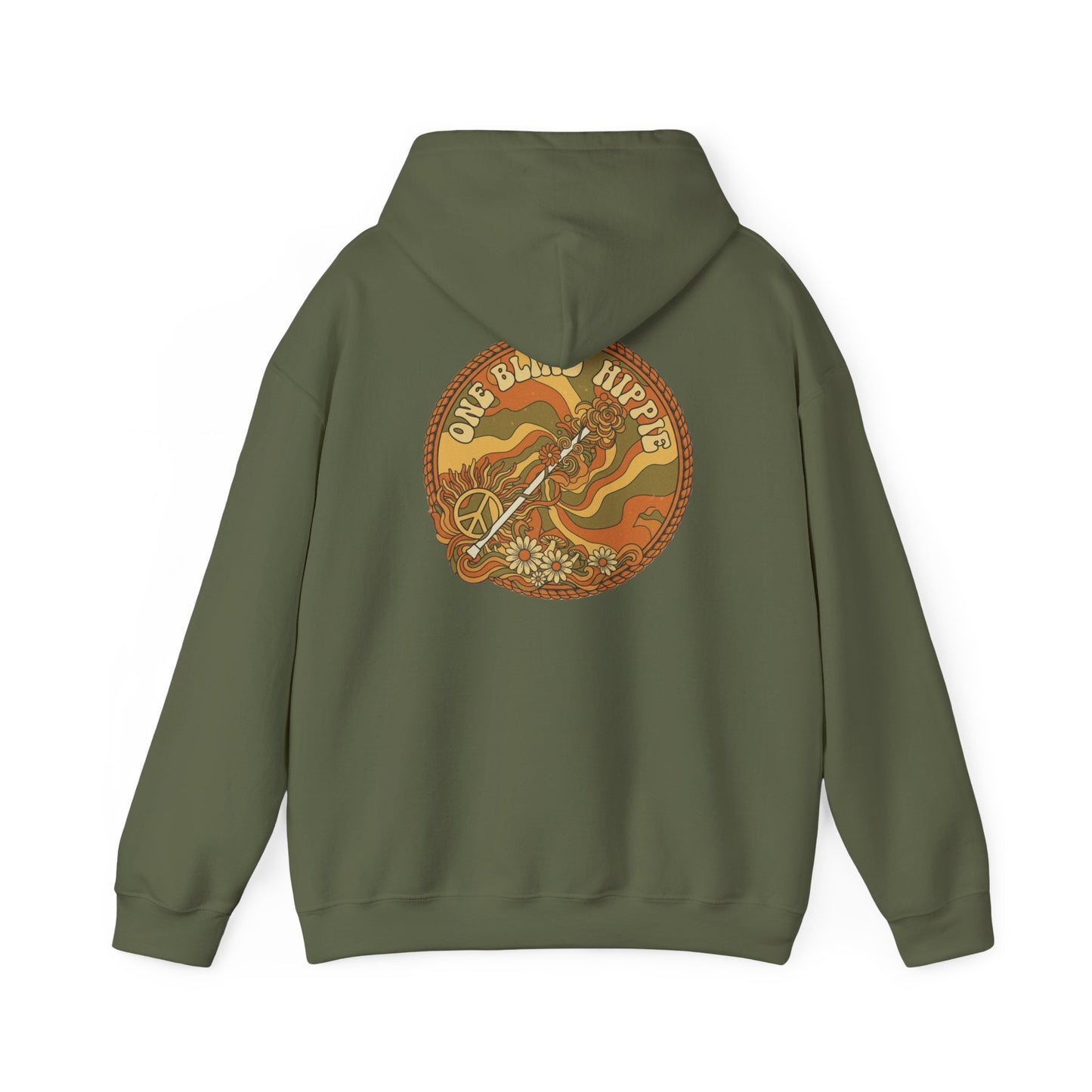 A happy Hippie  Hoodie – Retro ‘Live Good Vibes’ Pullover