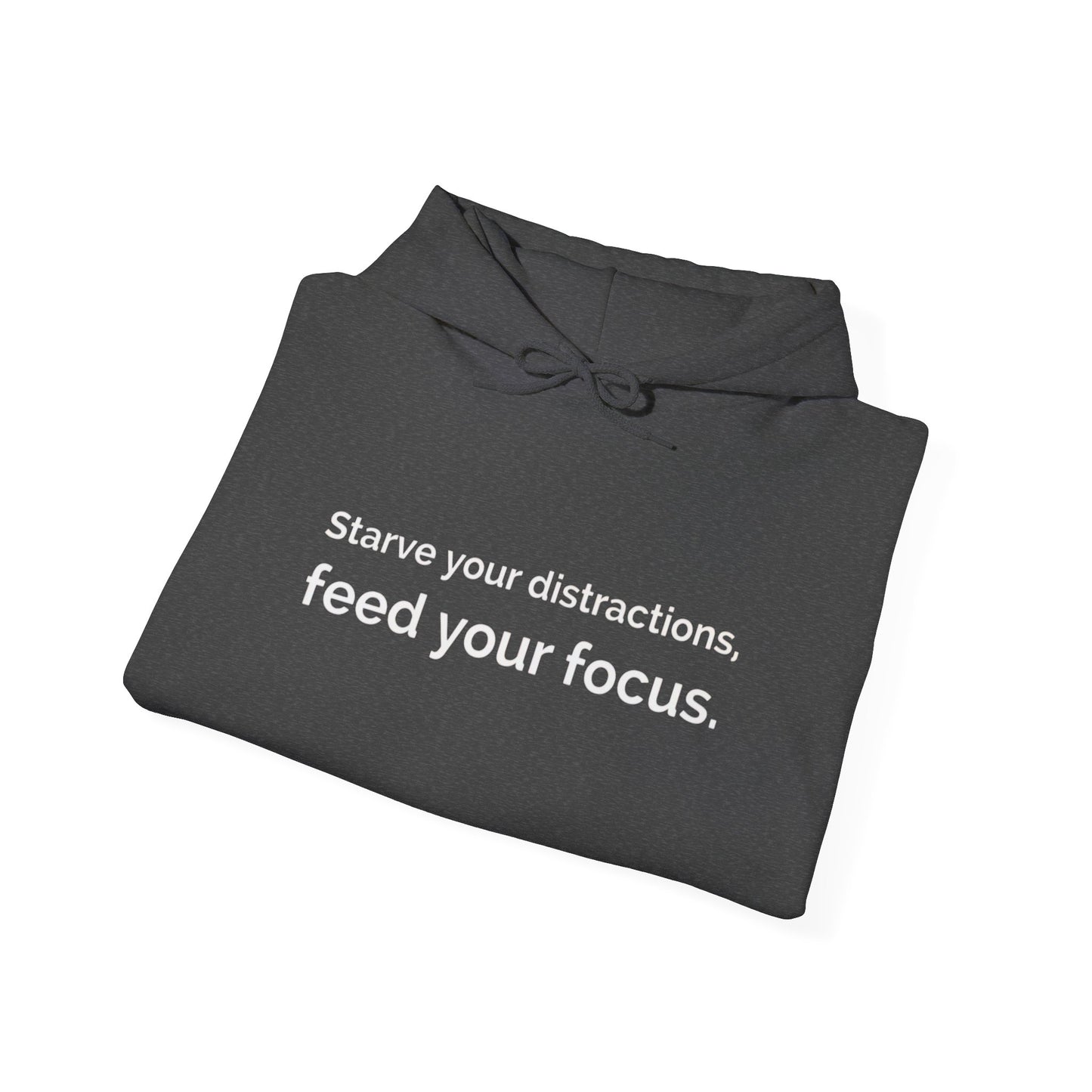A Motivational Hoodie — “Starve Your Distractions, Feed Your Focus” Tie-Dye Back Design