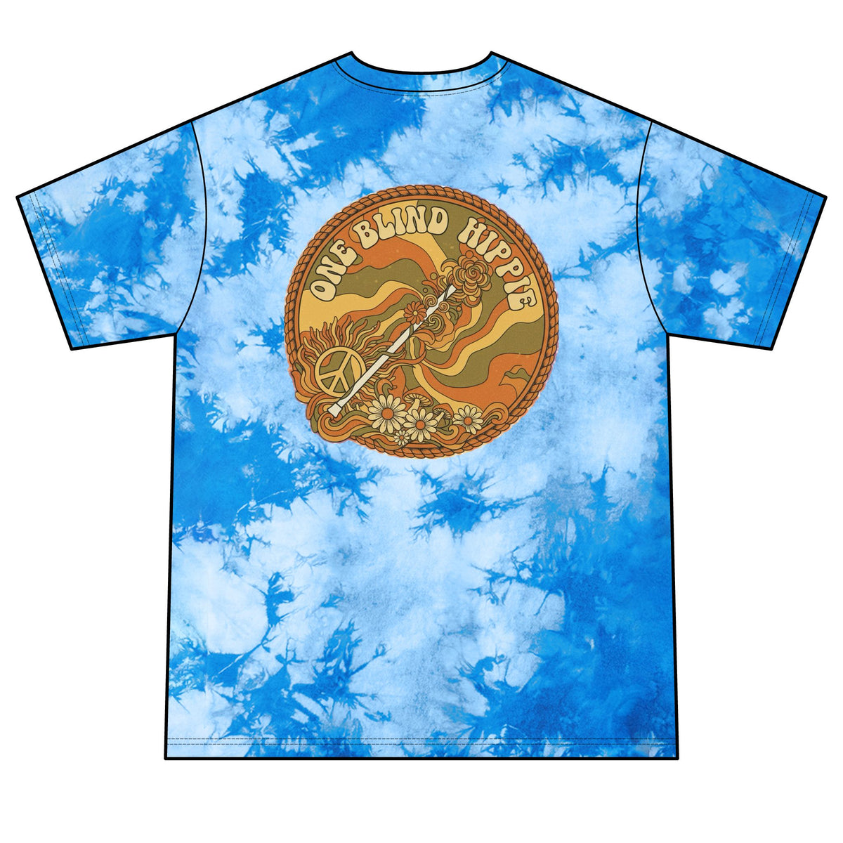 Tie-Dye Tee — "Choose Joy" Sun & Crystal Graphic