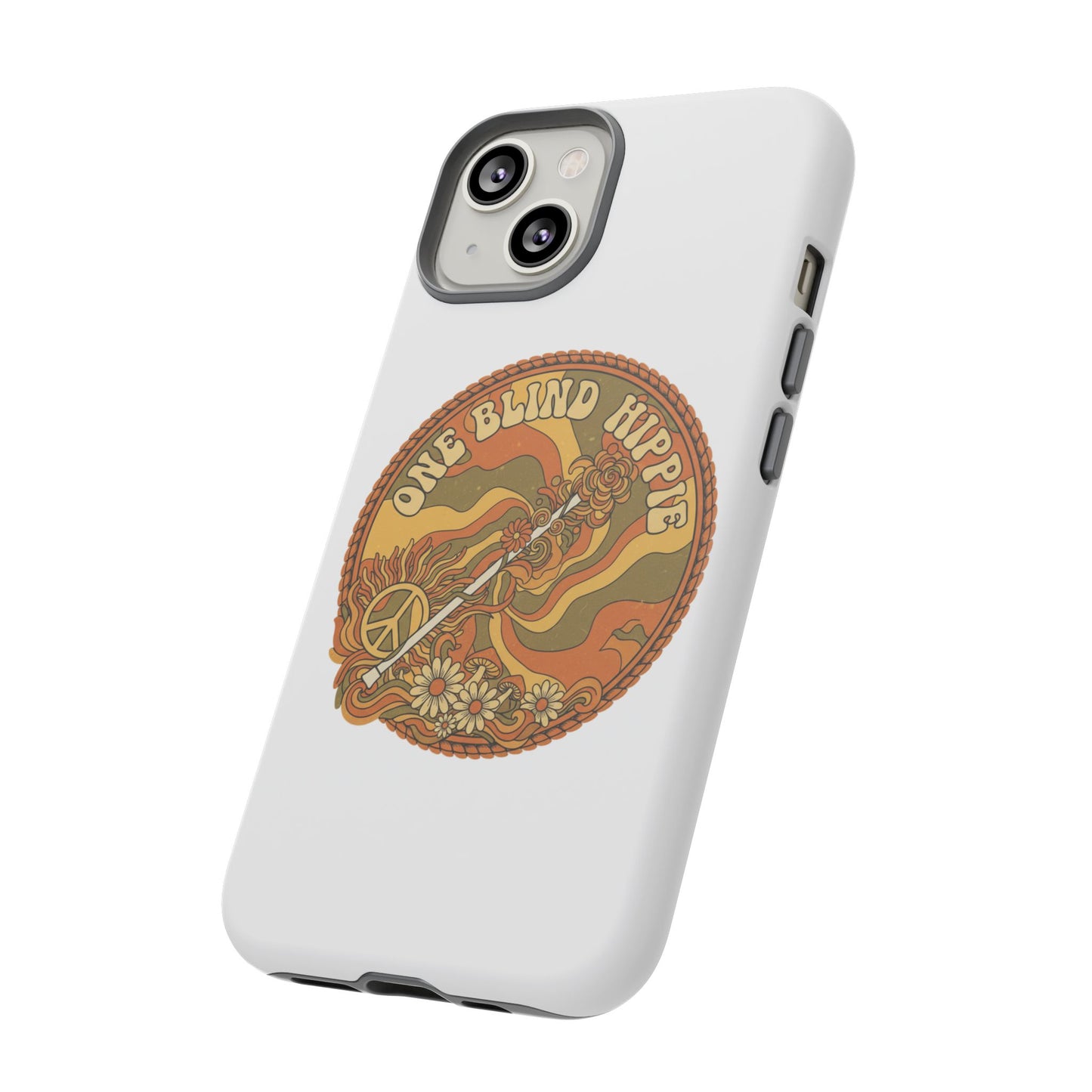 'One Blind Hippie' Retro Peace Phone Case