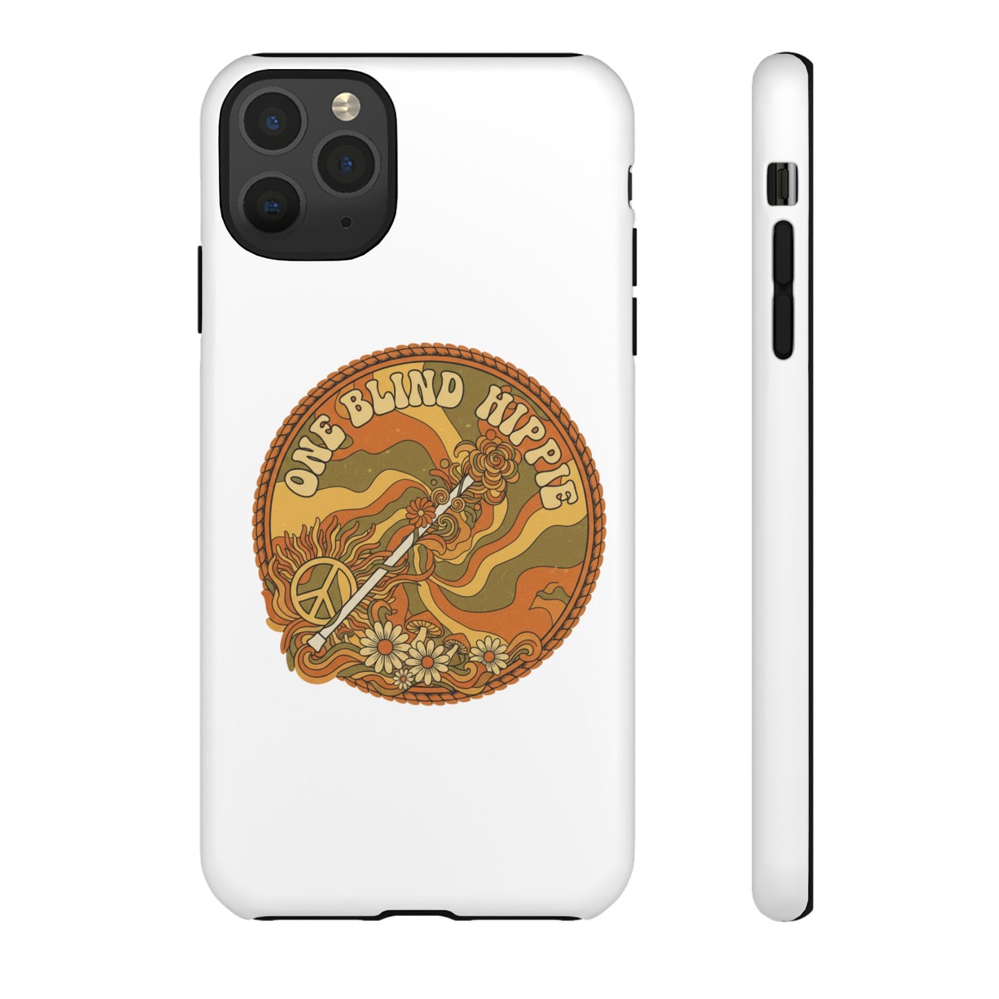 'One Blind Hippie' Retro Peace Phone Case