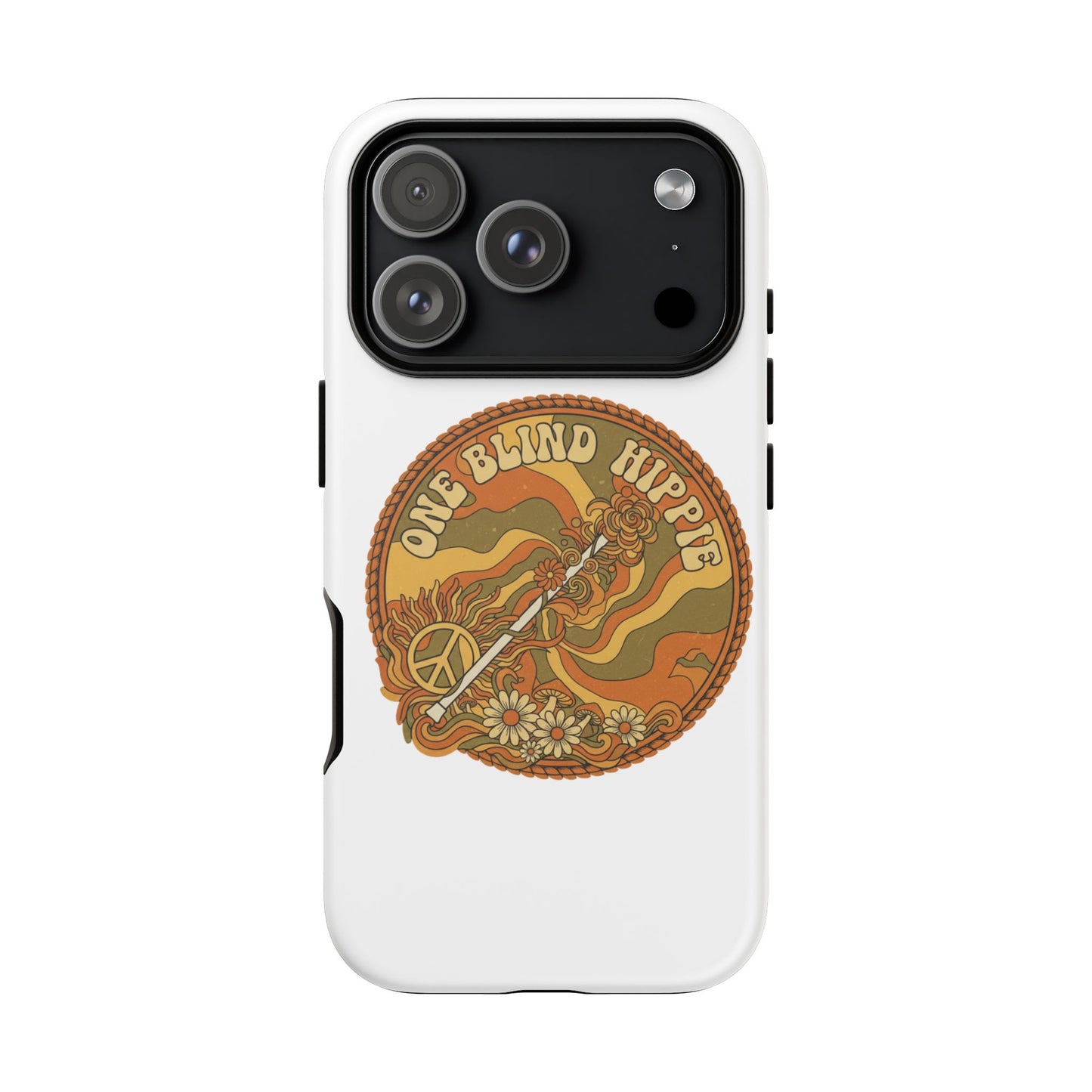 'One Blind Hippie' Retro Peace Phone Case