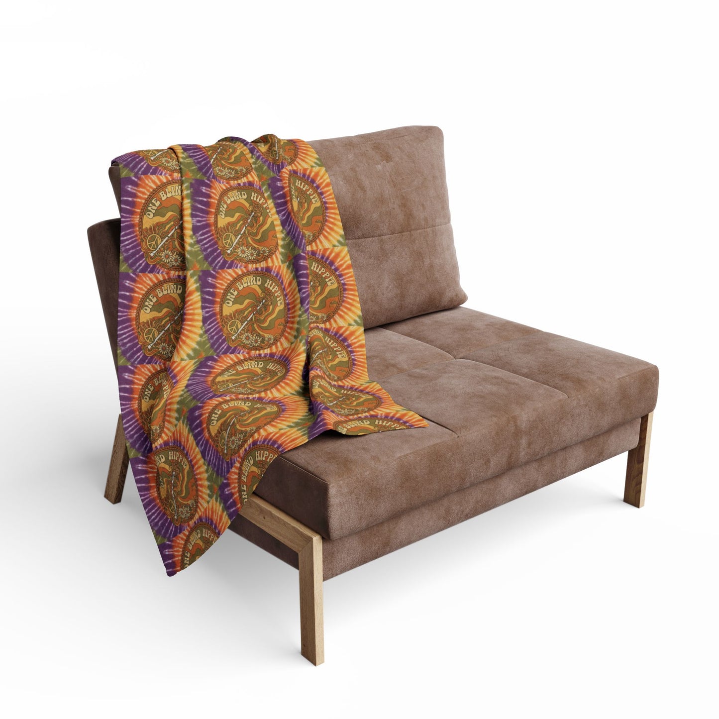 A Arctic Fleece Blanket — Retro Sunburst Moose Pattern Cozy Throw