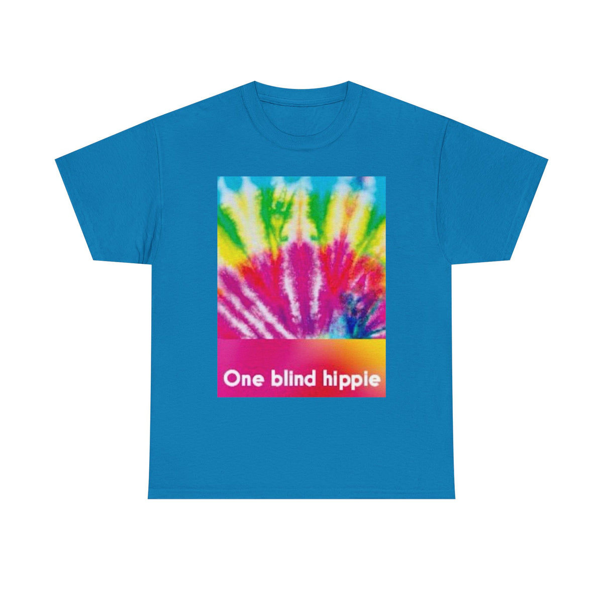 Tie-Dye Unisex Tee with One Blind Hippie Design