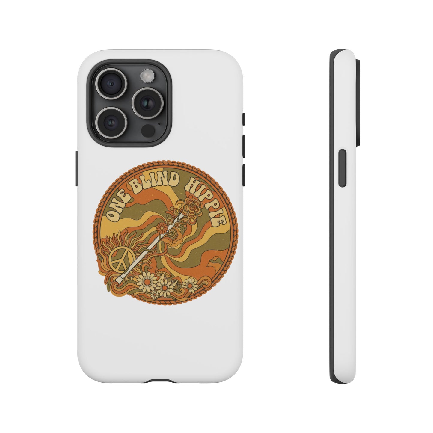 'One Blind Hippie' Retro Peace Phone Case