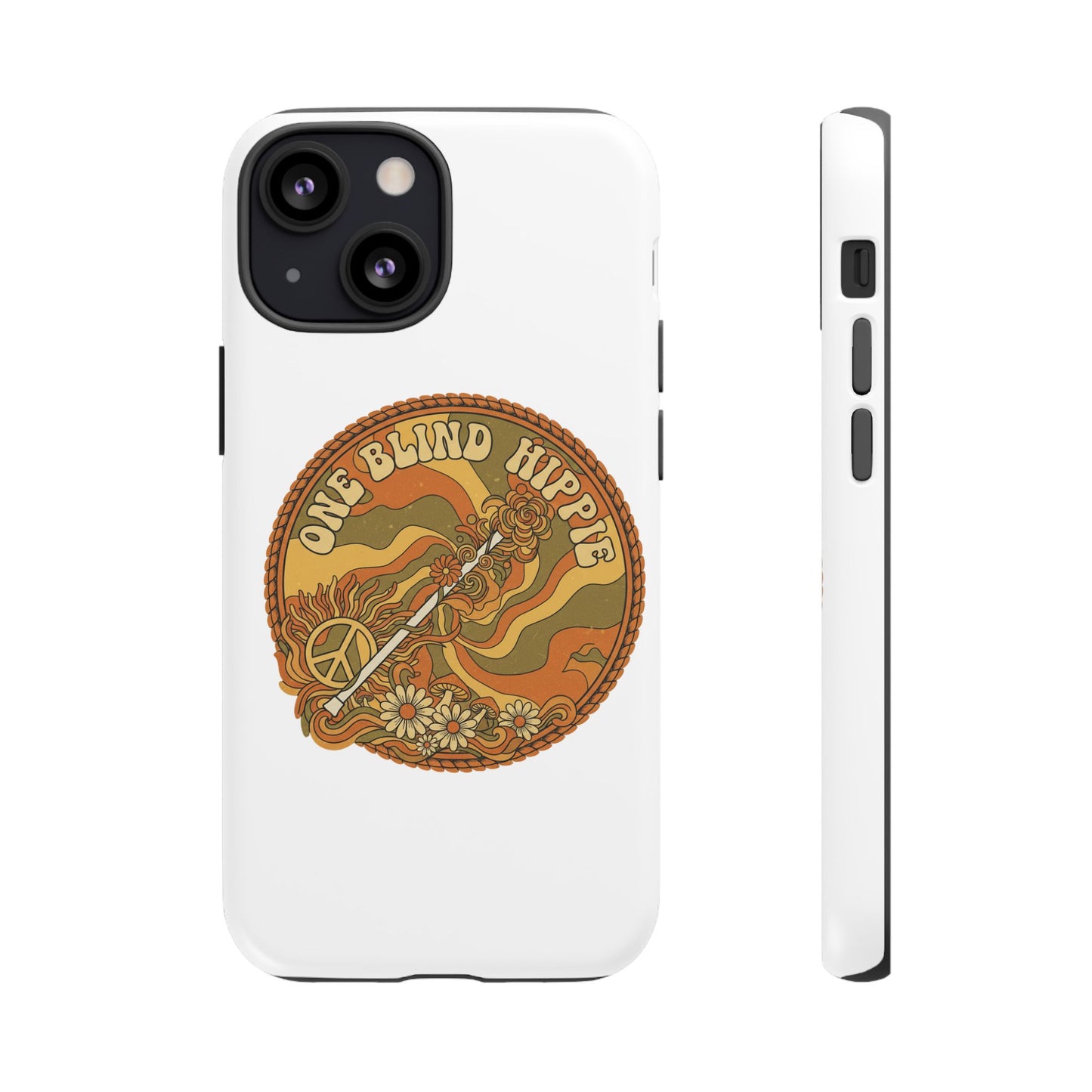 'One Blind Hippie' Retro Peace Phone Case