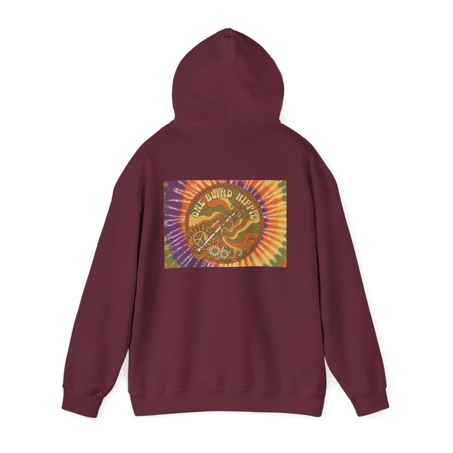Retro Tie-Dye 'One blind Hippie' Hoodie