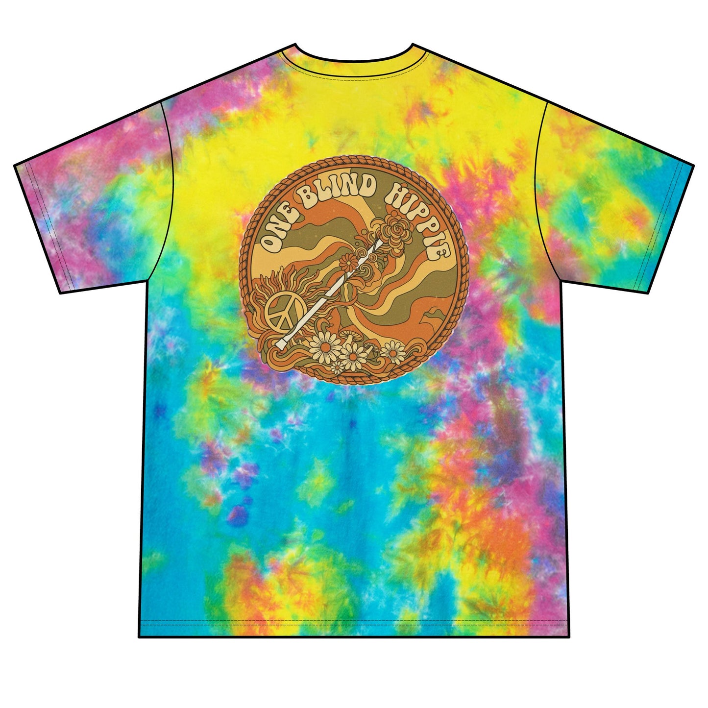 Tie-Dye Tee — "Choose Joy" Sun & Crystal Graphic