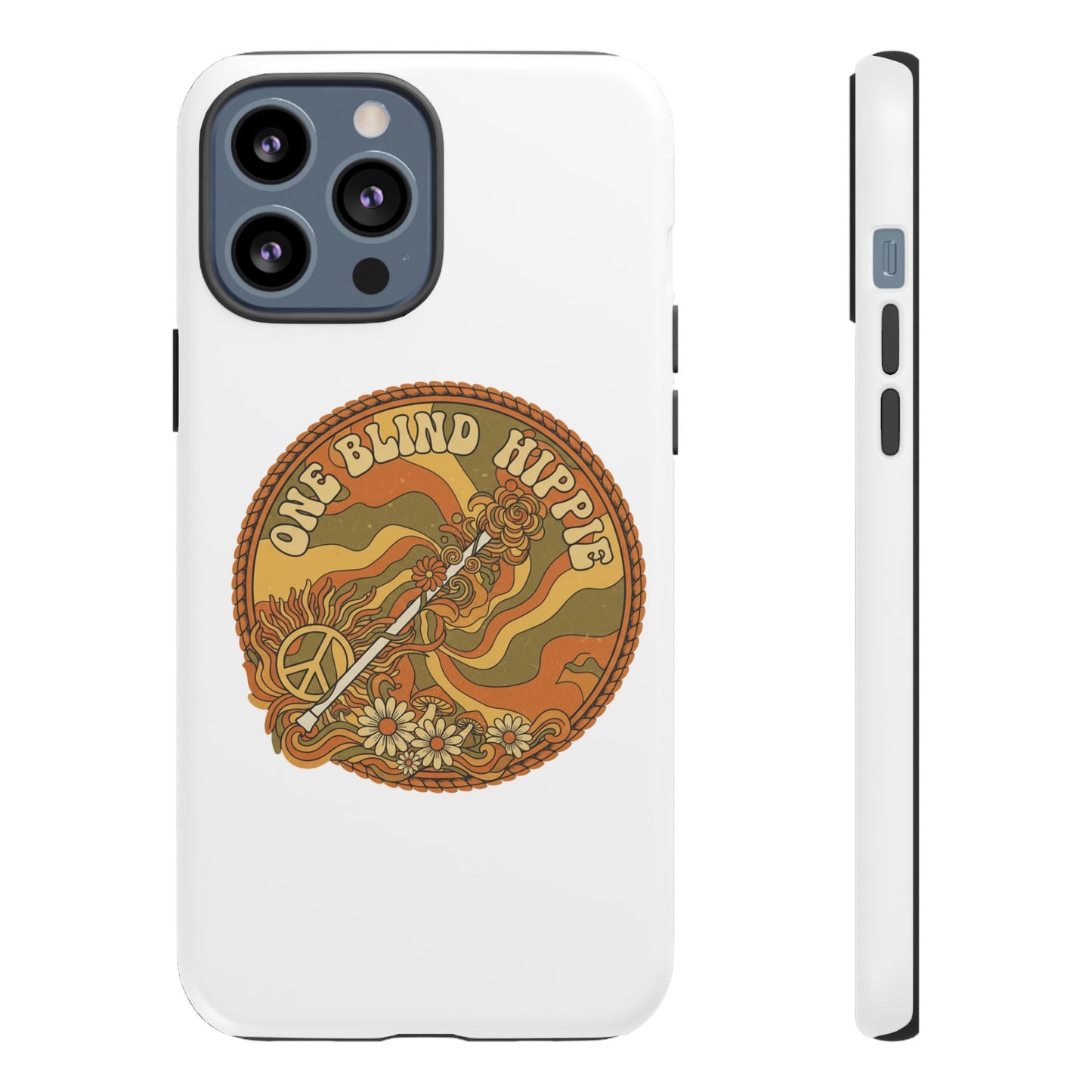 'One Blind Hippie' Retro Peace Phone Case