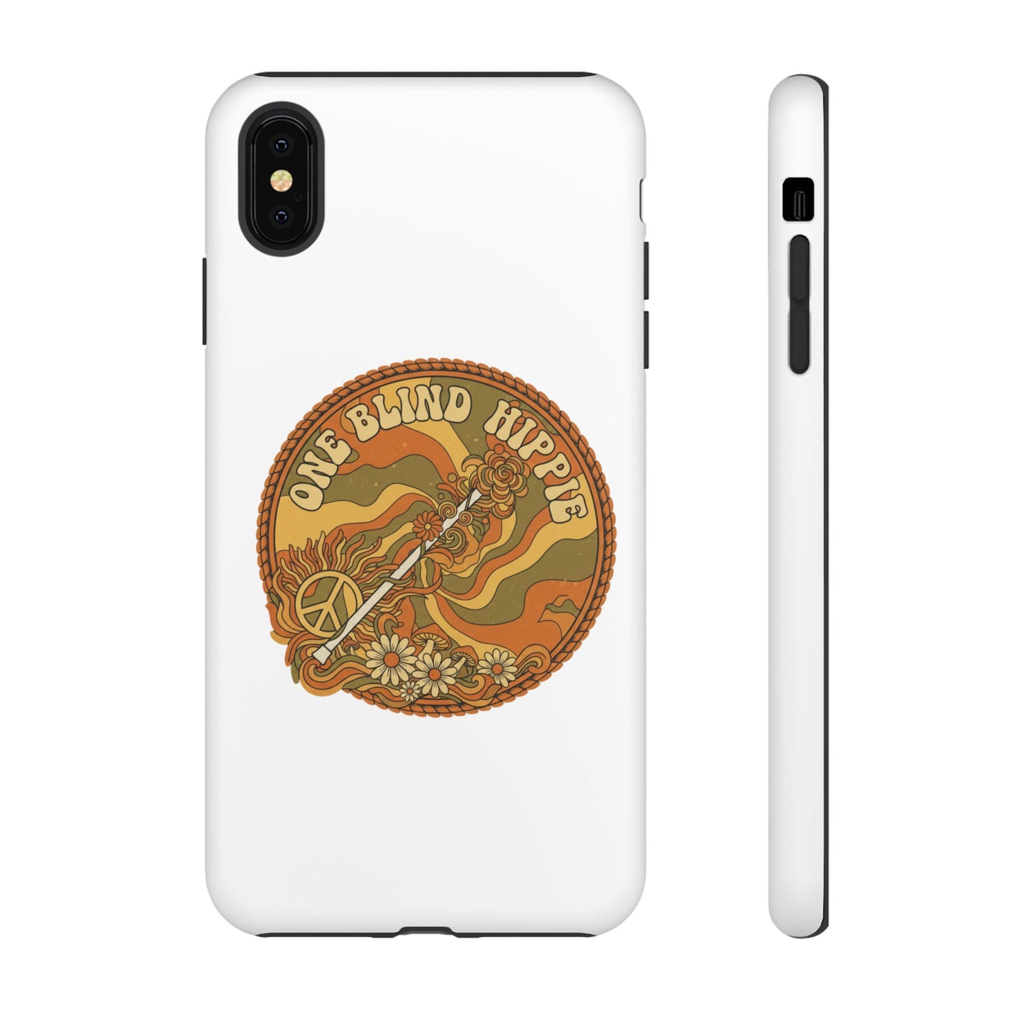 'One Blind Hippie' Retro Peace Phone Case