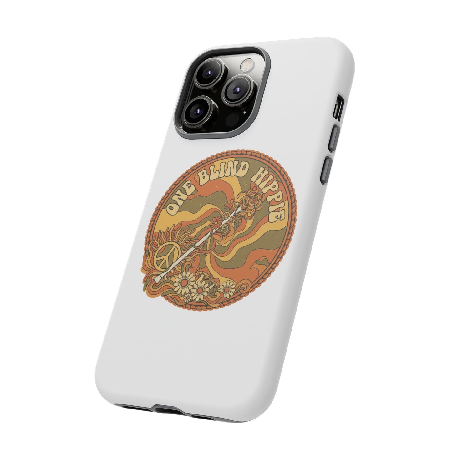 'One Blind Hippie' Retro Peace Phone Case