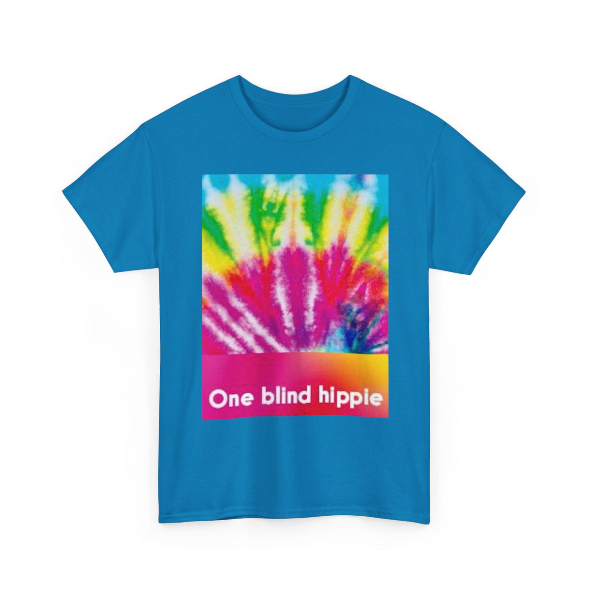 Tie-Dye Unisex Tee with One Blind Hippie Design