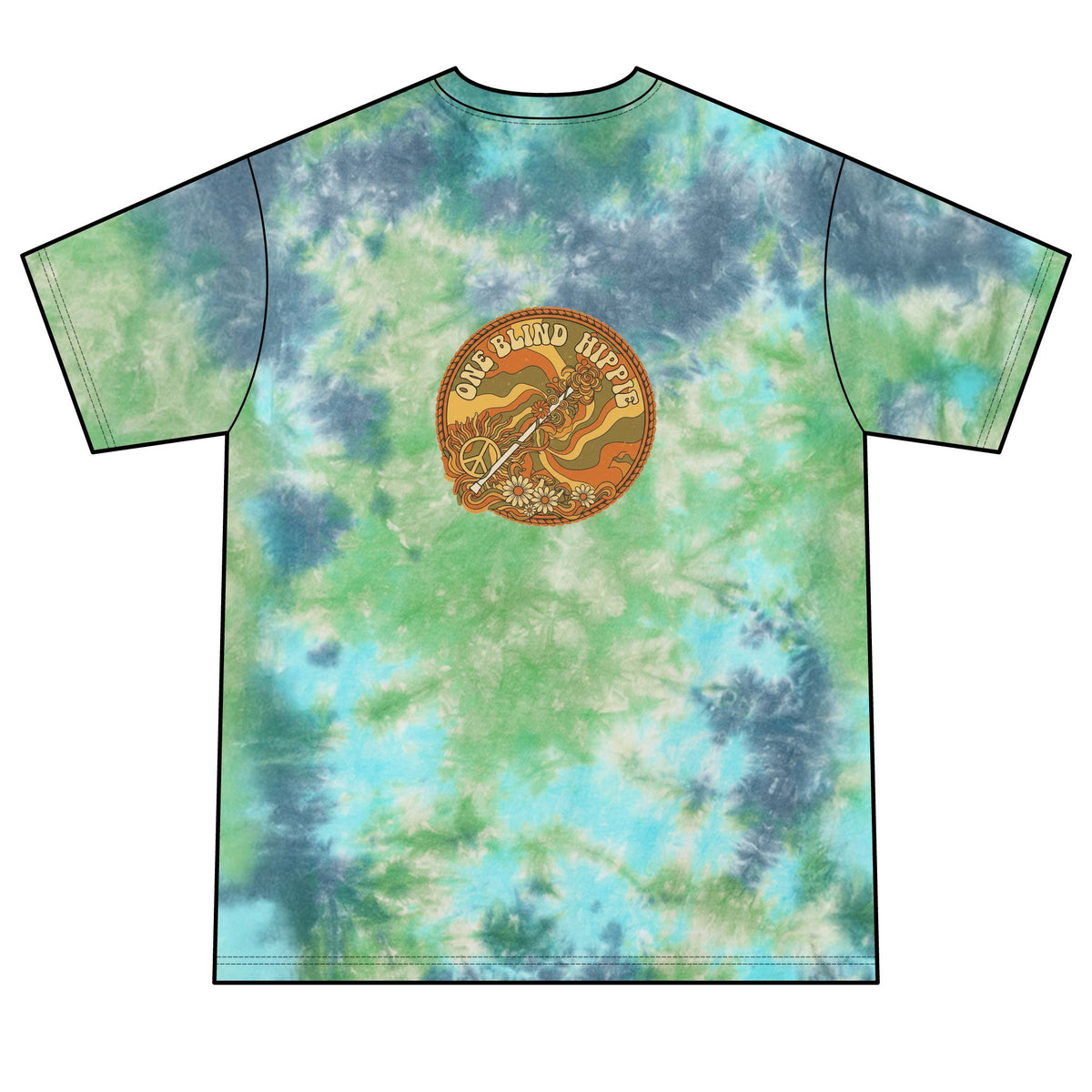 Tie-Dye Tee — "Choose Joy" Sun & Crystal Graphic