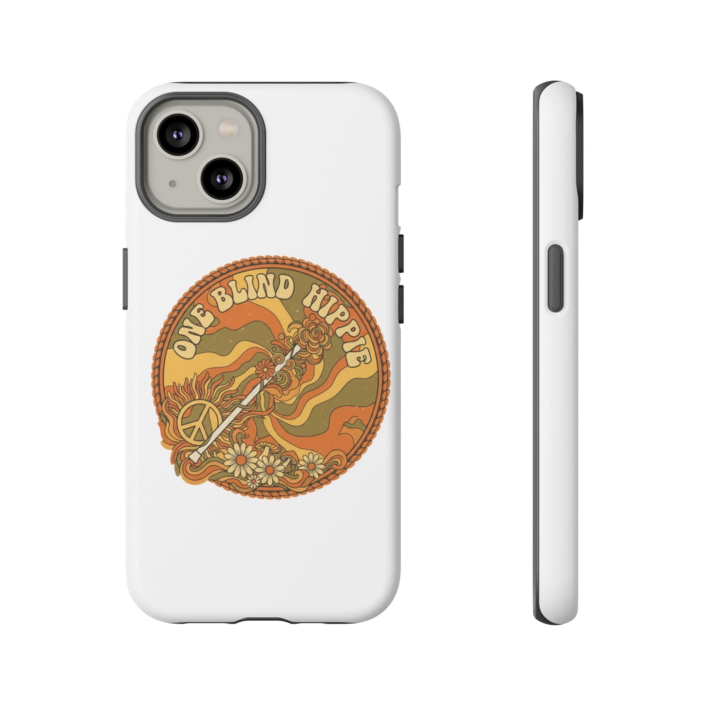 'One Blind Hippie' Retro Peace Phone Case